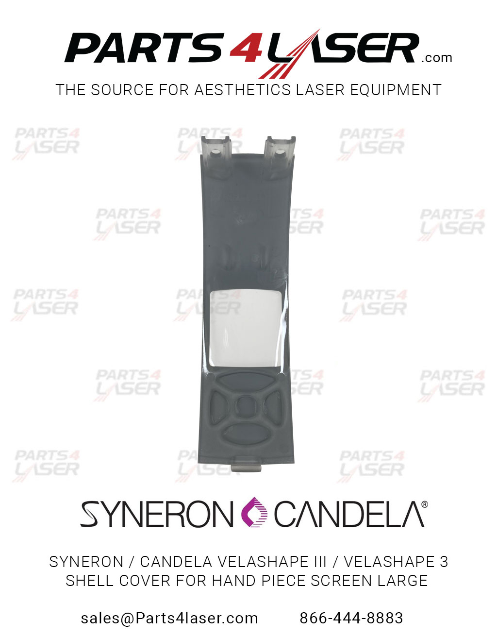 SYNERON / CANDELA VELASHAPE III / VELASHAPE 3 SHELL COVER FOR HANDPIECE SCREEN LARGE, SYSC3680,D4 - Image 3