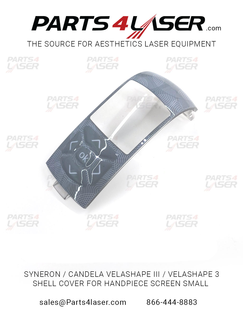 SYNERON / CANDELA VELASHAPE III / VELASHAPE 3 SHELL COVER FOR HANDPIECE SCREEN SMALL, D4