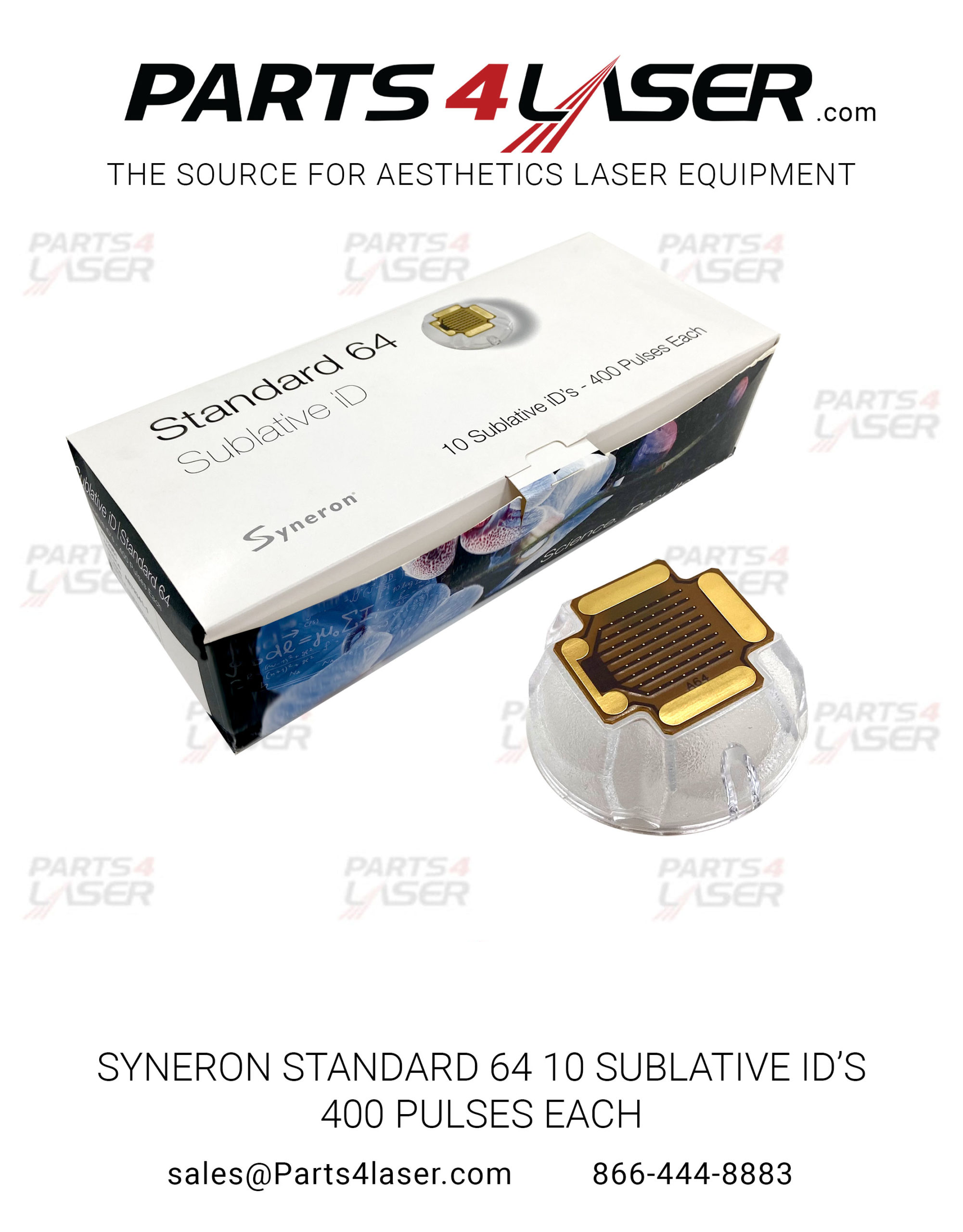 SYNERON STANDARD 64, 10 SUBLATIVE TIPS, ID 400 PULSES EACH TIP KT72951, SYCN2403 F11