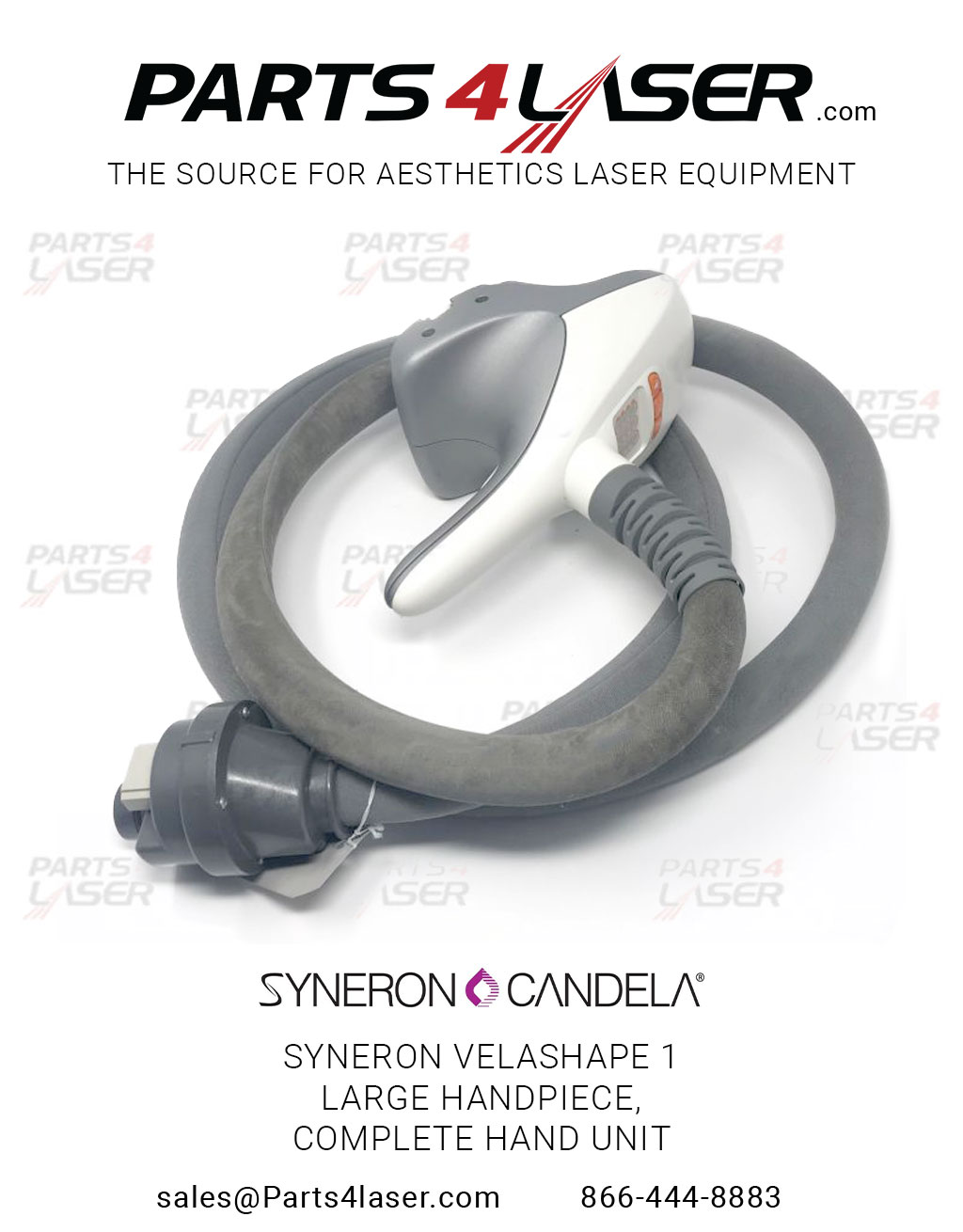 SYNERON VELASHAPE 1 LARGE HANDPIECE, COMPLETE HAND UNIT