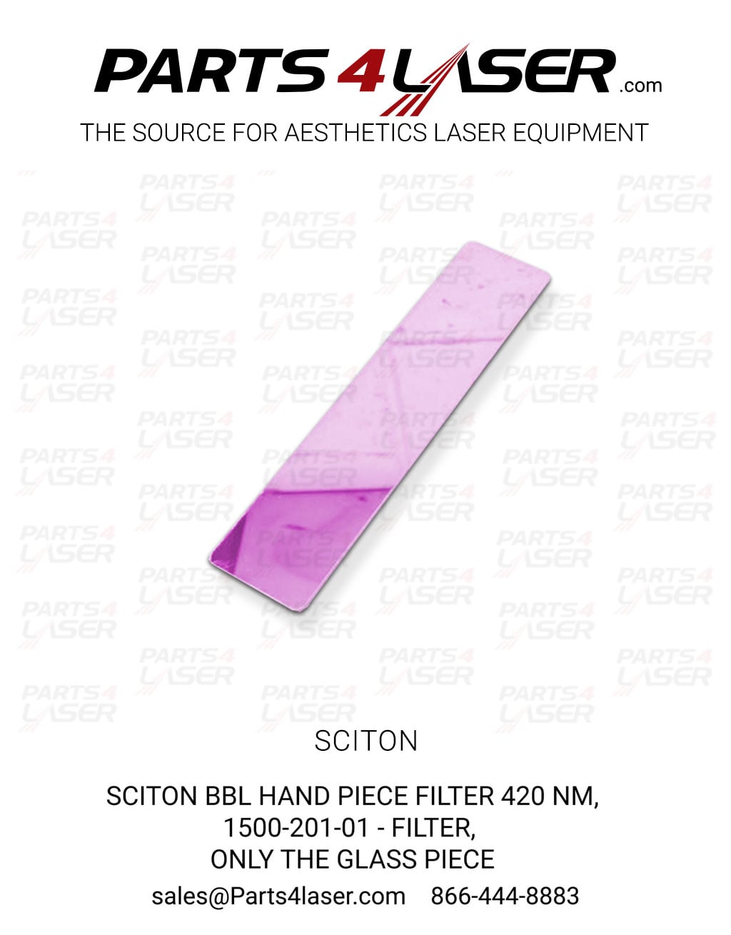 Sciton BBL HAND PIECE FILTER 420NM 1500-201-01 FILTER BBL 420 NM , SCITON GLASS FILTER 420 NM