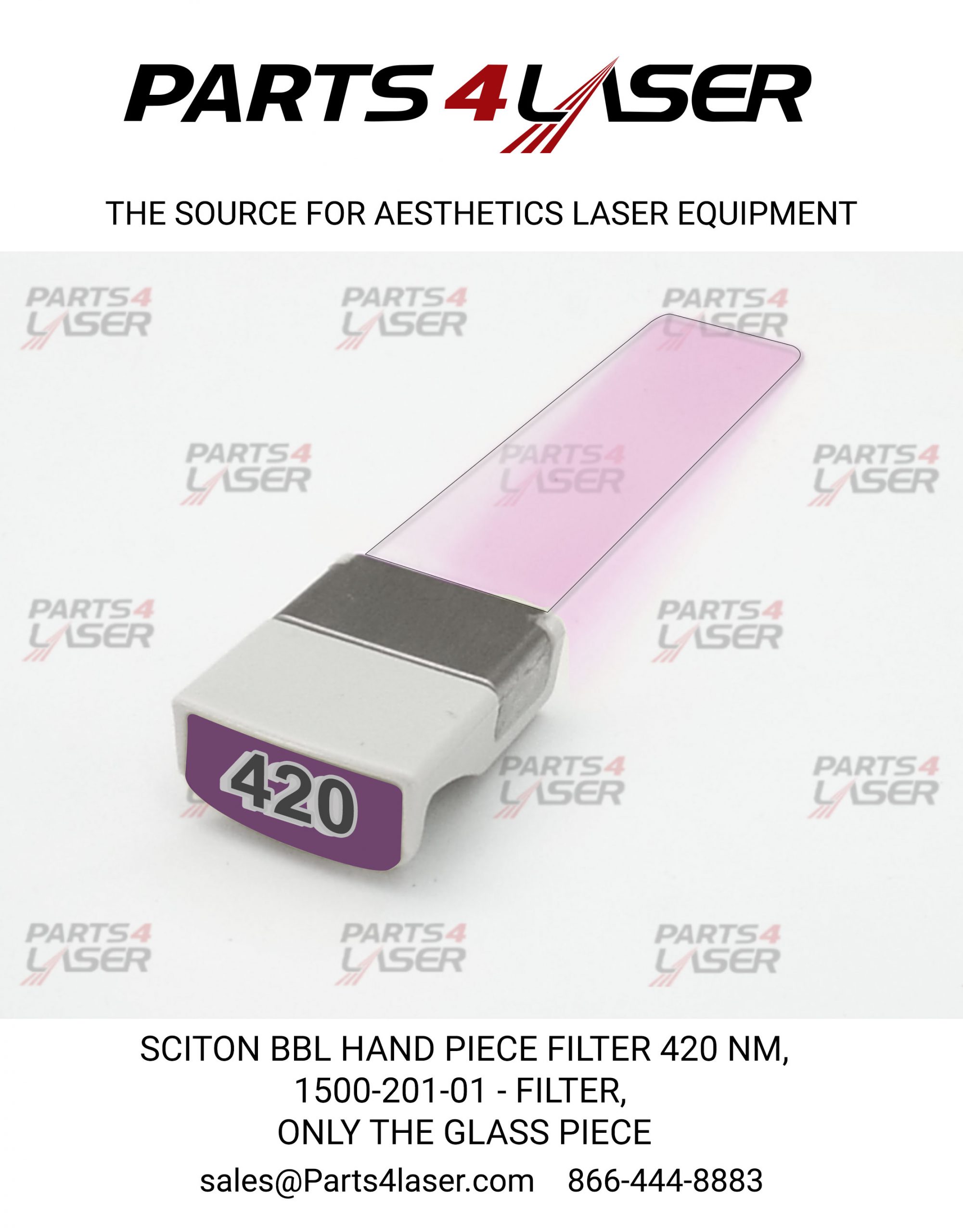 SCITON BBL HAND PIECE FILTER 420NM 1500-201-01 BBL 420 NM , GLASS FILTER 420NM COMPLETE WITH CONNECTOR SCOP3392