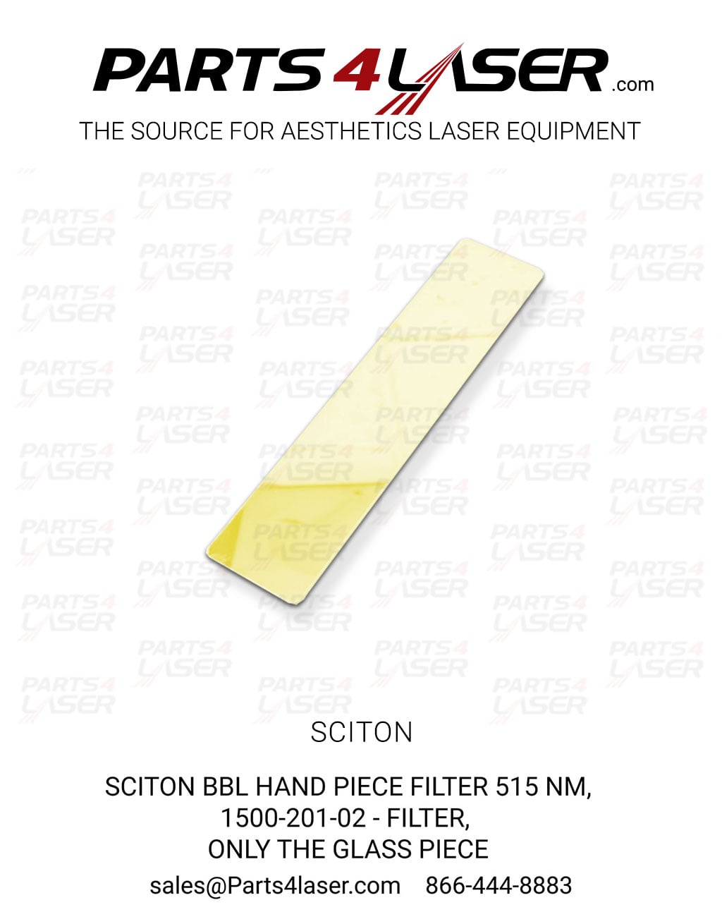 Sciton BBL HAND PIECE FILTER 515 nm, 1500-201-02 - Filter, BBL, 515 nm, SCITON GLASS FILTER 515 nm