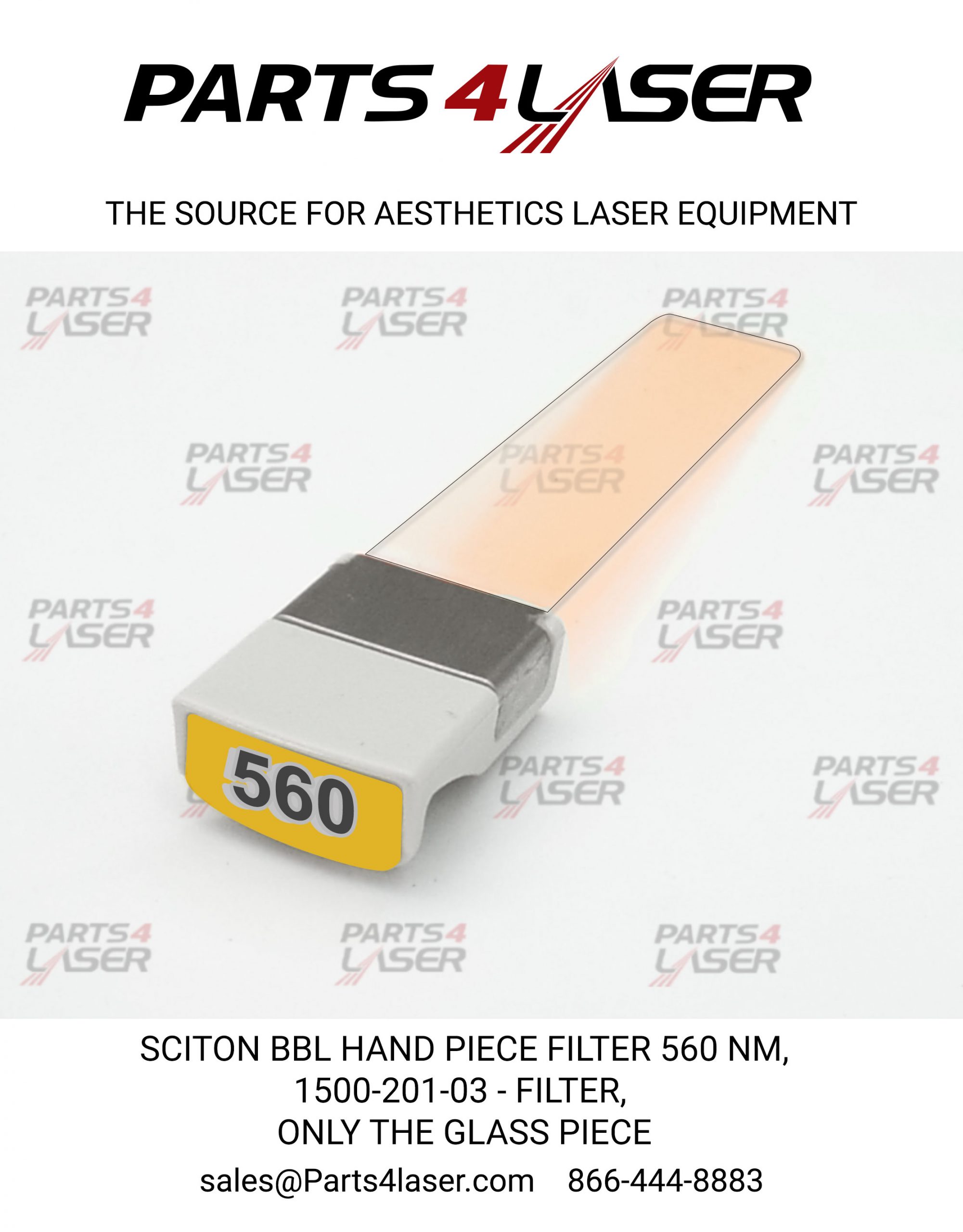 SCITON BBL , BBLs HAND PIECE FILTER 560 nm, 1500-201-03 - Filter, BBL,GLASS FILTER COMPLETE FILTER WITH CONNECTOR SCOP3391 B90