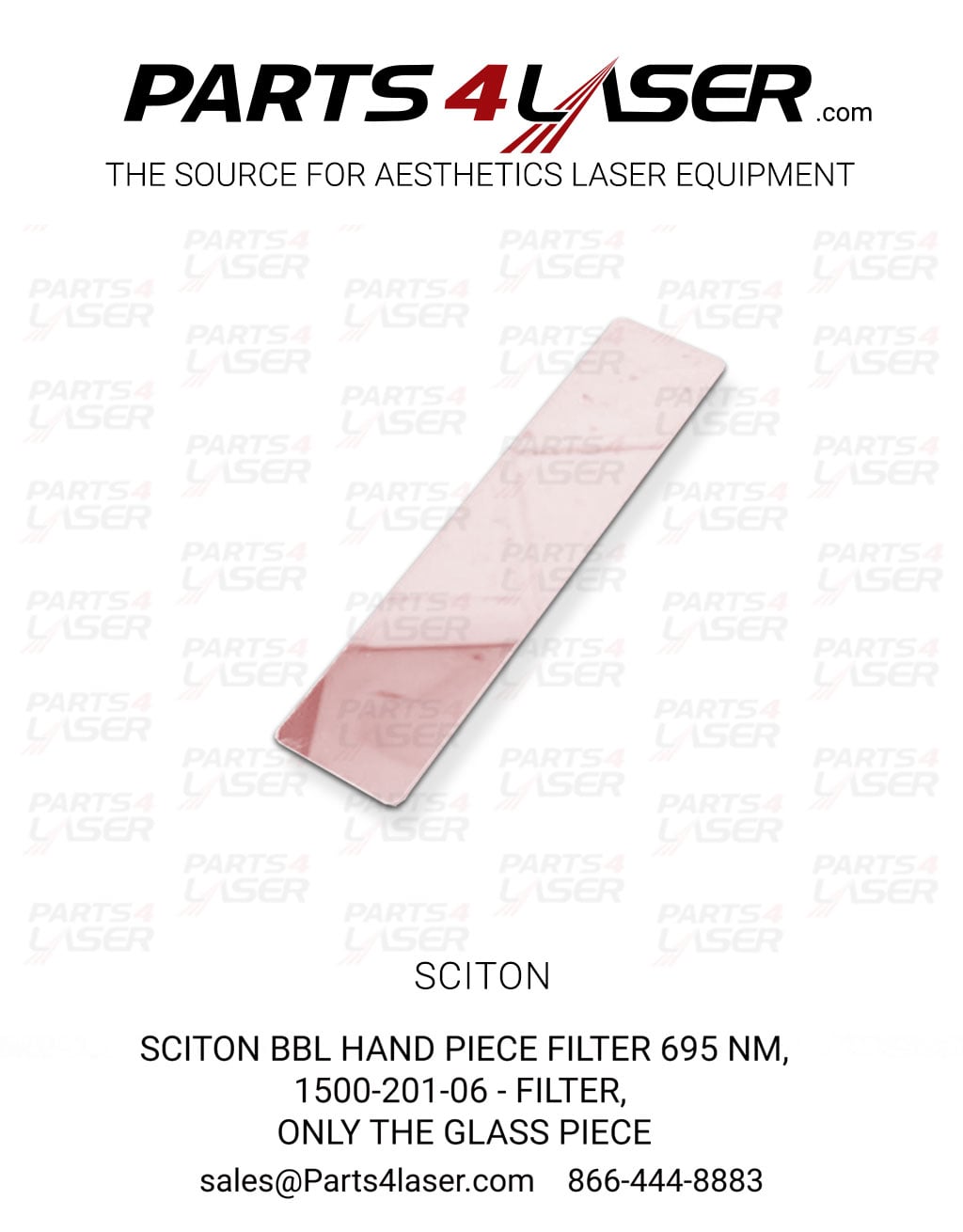 Sciton BBL HAND PIECE FILTER 695 nm, 1500-201-06 - Filter, BBL, 695 nm, SCITON GLASS FILTER 695 nm, SCCN2159