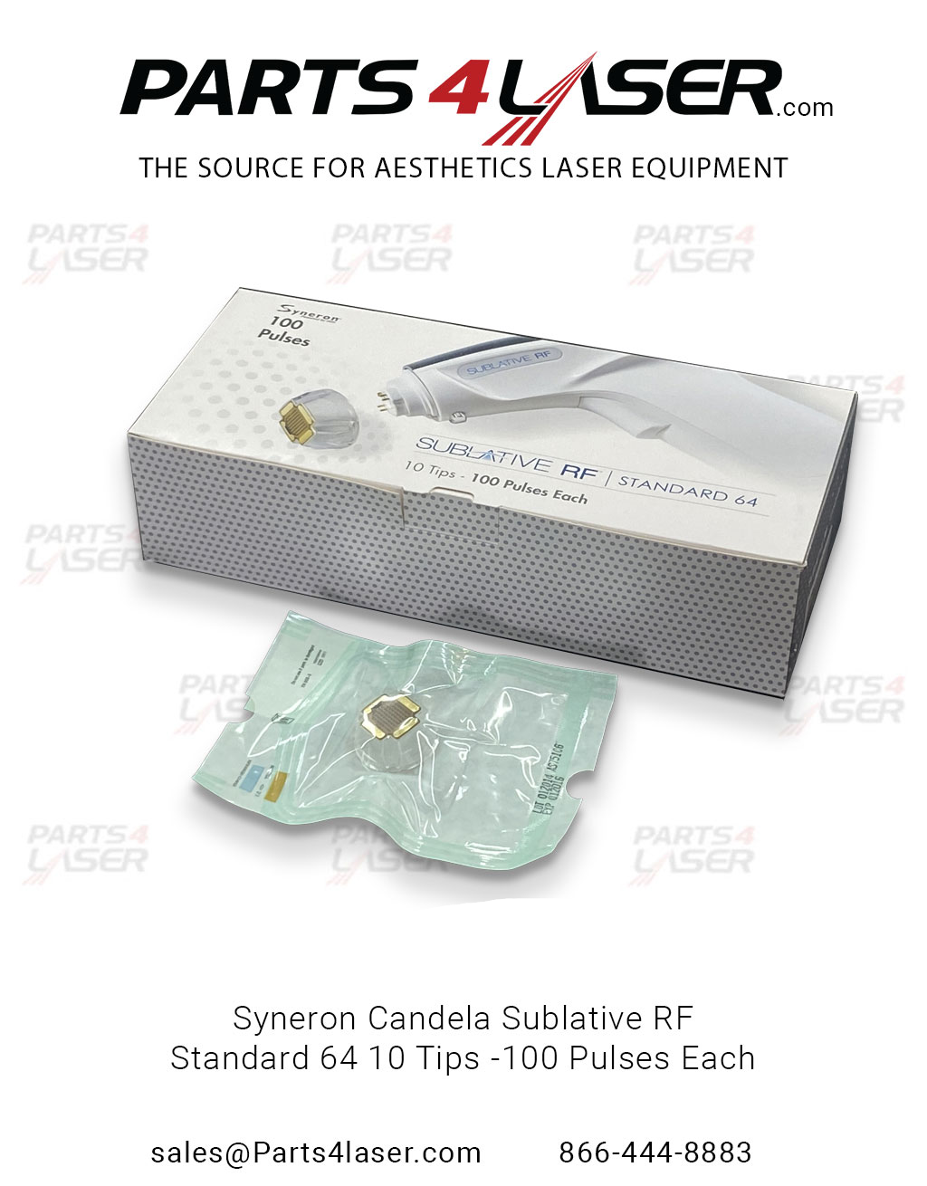 Syneron Candela Sublative RF Standard 64 10 Tips -100 Pulses Each KT 71803