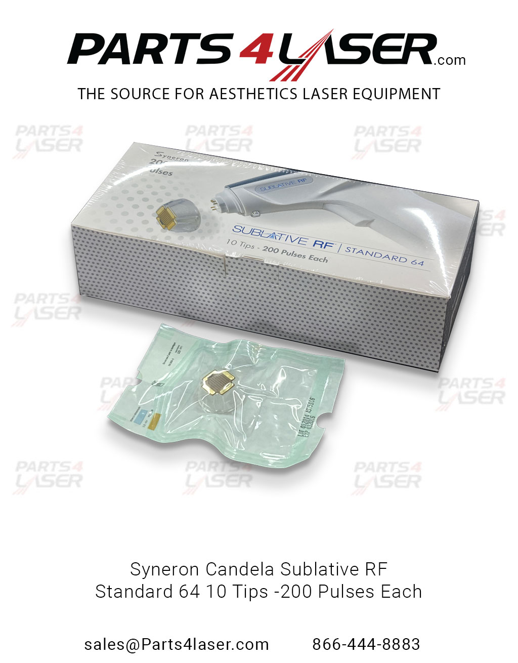 Syneron Candela Sublative RF Standard 64 10 Tips -200 Pulses Each KT 71673