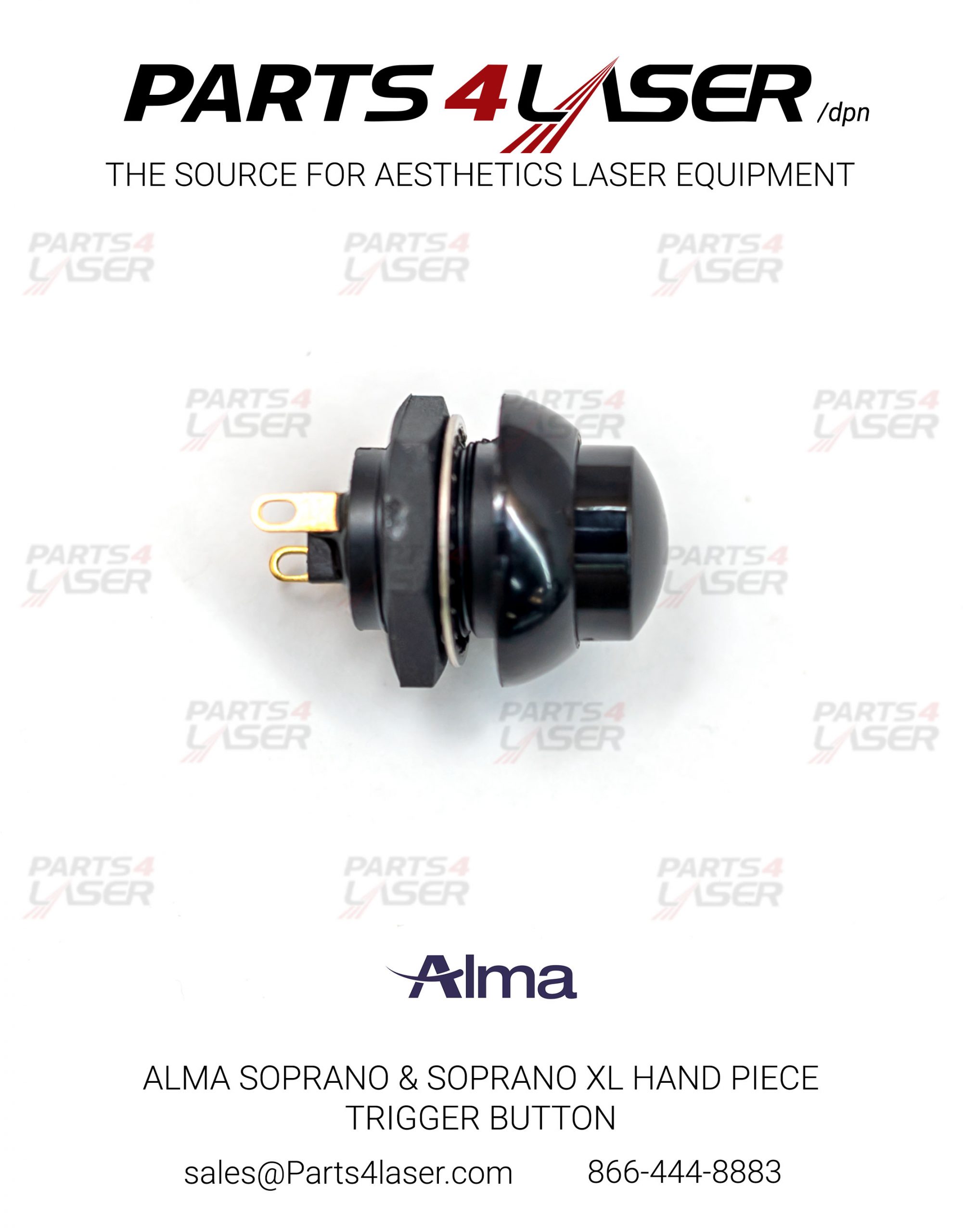 ALMA SOPRANO & SOPRANO XL ,ICE , PLATINUM, TITANIUM HAND PIECE TRIGGER BUTTON ALCN2386 C56