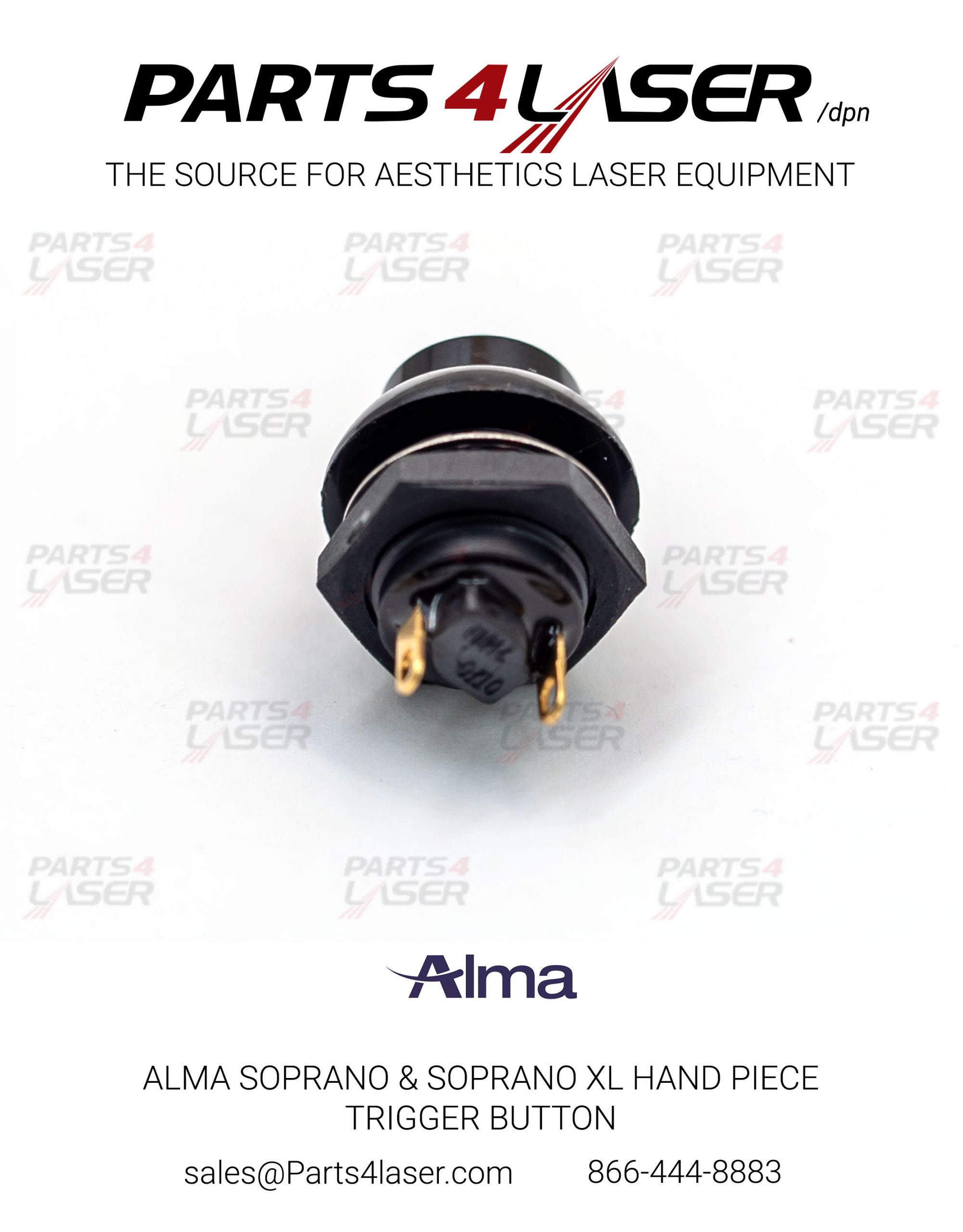 ALMA SOPRANO & SOPRANO XL ,ICE , PLATINUM, TITANIUM HAND PIECE TRIGGER BUTTON ALCN2386 C56 - Image 3