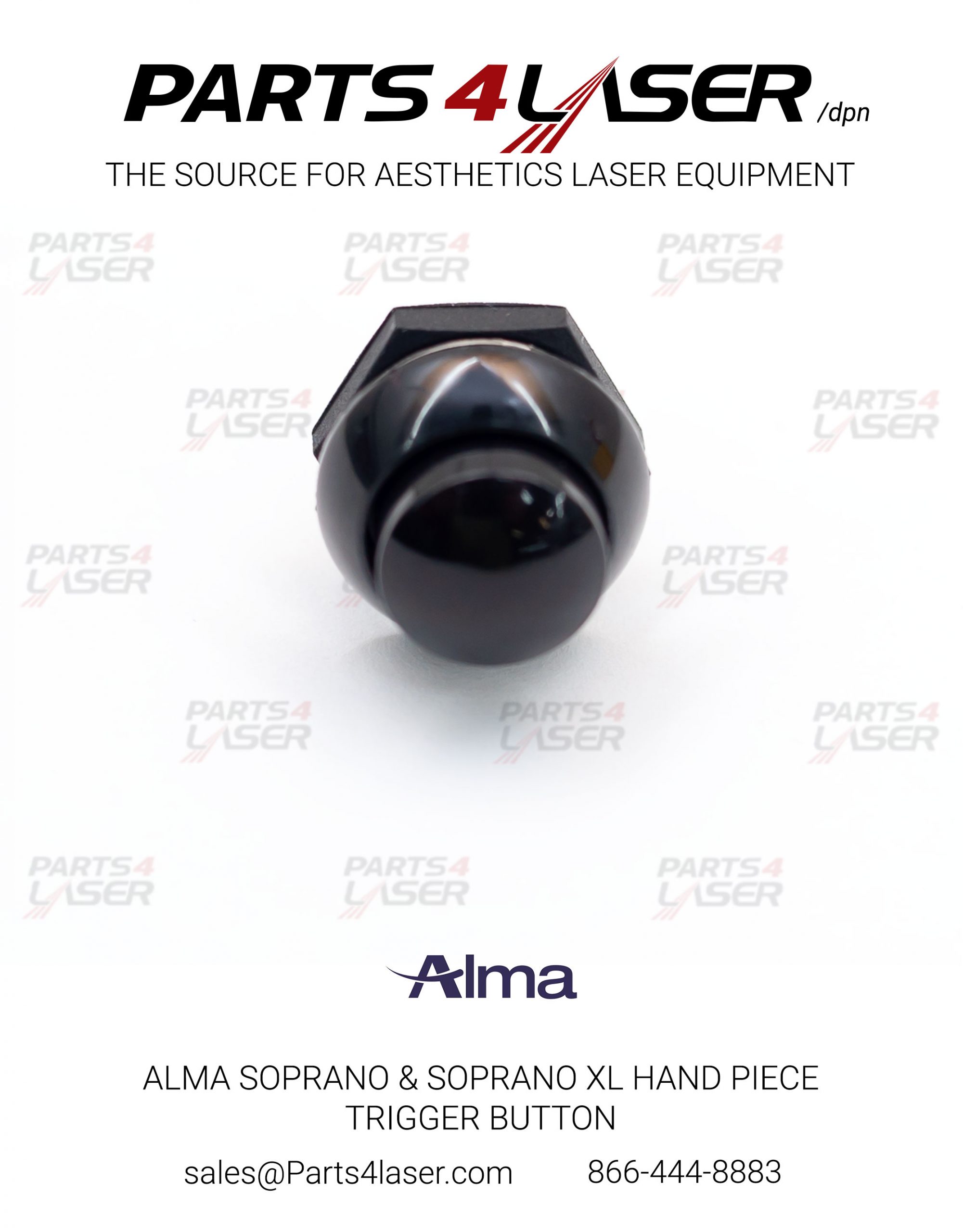 ALMA SOPRANO & SOPRANO XL ,ICE , PLATINUM, TITANIUM HAND PIECE TRIGGER BUTTON ALCN2386 C56 - Image 2