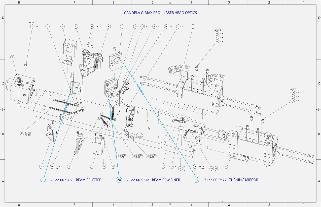 CANDELA FIBER FOCUS LENS GMAX PRO,GENTLELASE PRO-U #3 CAOP2518 8050-00-9003, 8050-00-9002 - Image 4