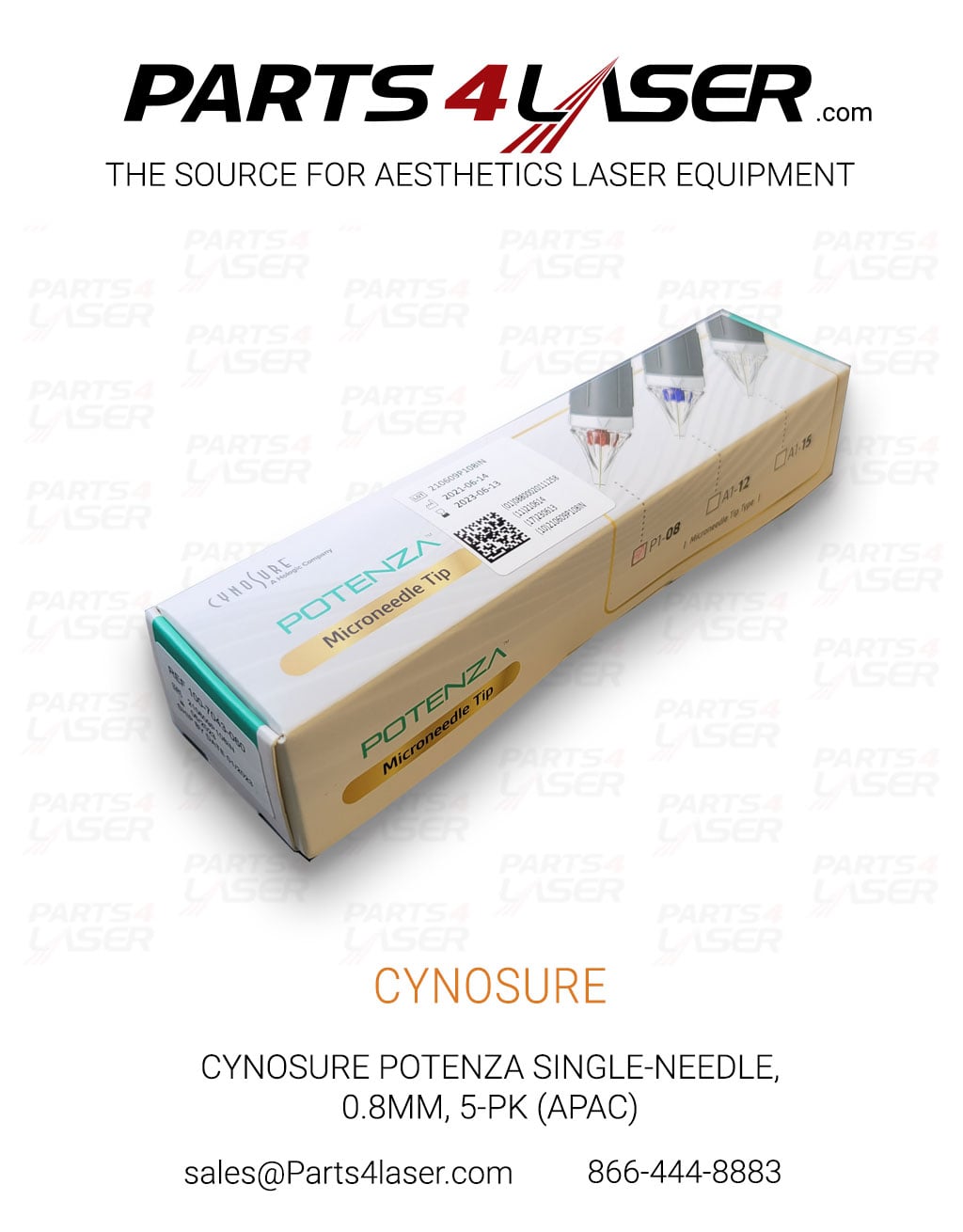 CYNOSURE POTENZA SINGLE-NEEDLE, 0.8MM, 5-PK (APAC) CYHP3510