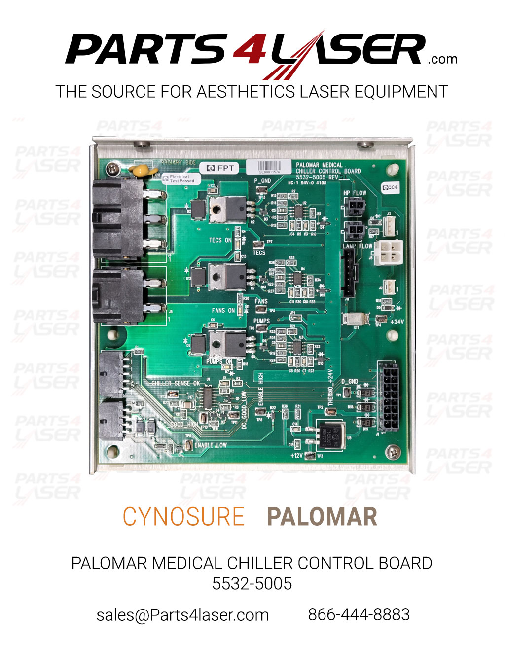 PALOMAR MEDICAL CHILLER CONTROL BOARD 5532-5005 PACN3701
