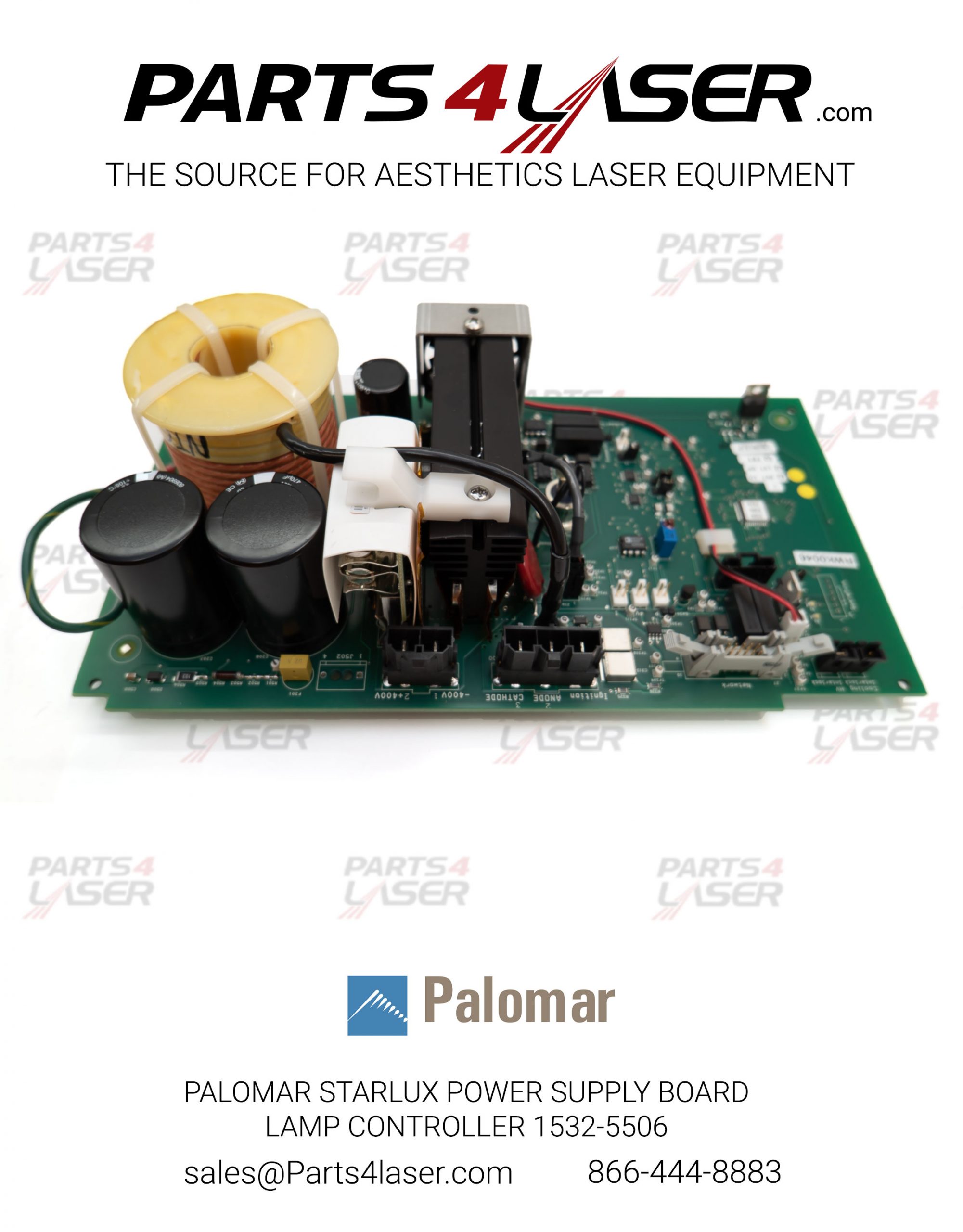 CYNOSURE, PALOMAR STARLUX POWER SUPPLY BOARD LAMP CONTROLLER 1532-5506-01 - Image 3