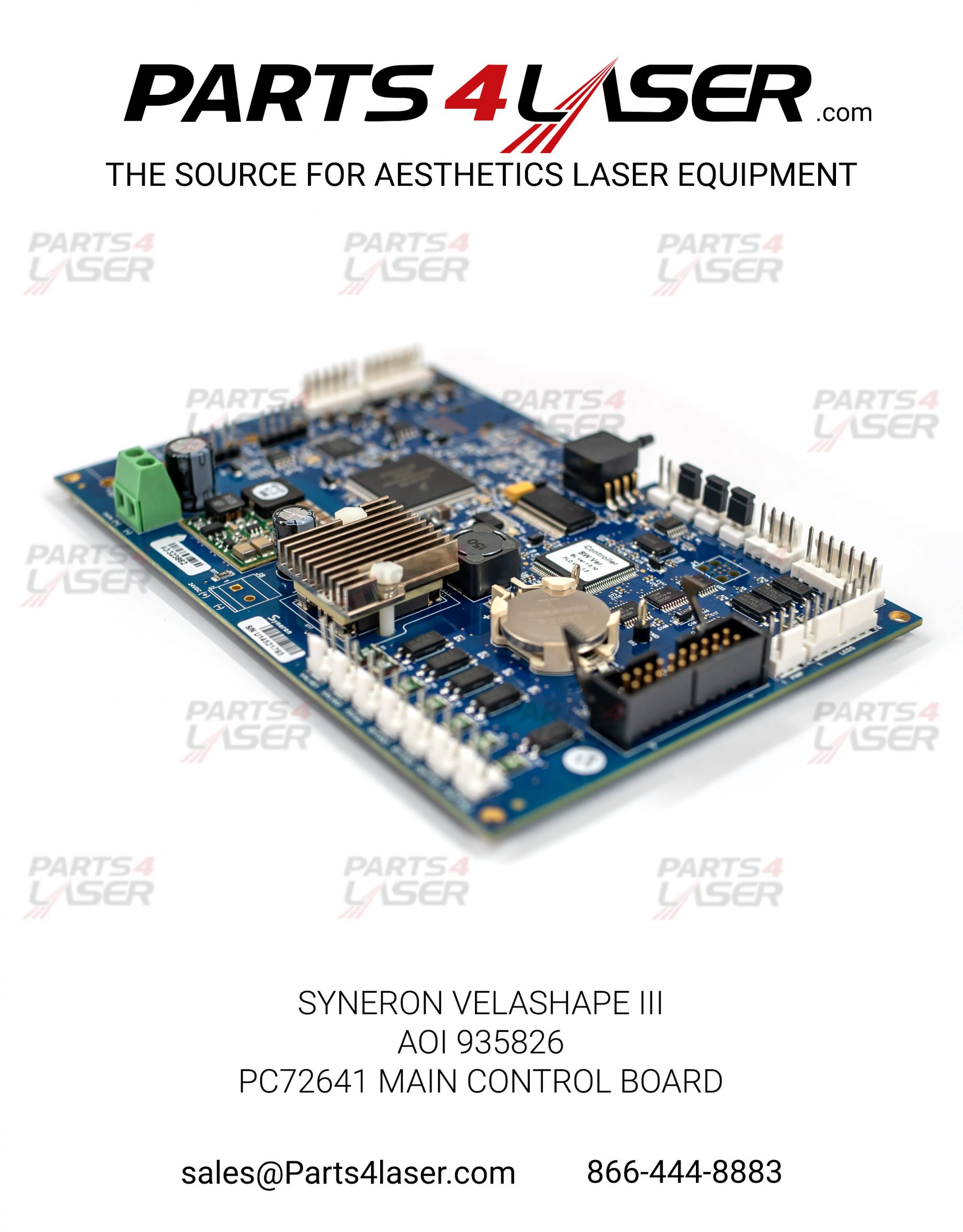 SYNERON VELASHAPE III AS83192 AOI 935826 PC72641 MAIN CONTROL BOARD , SYPC2701
