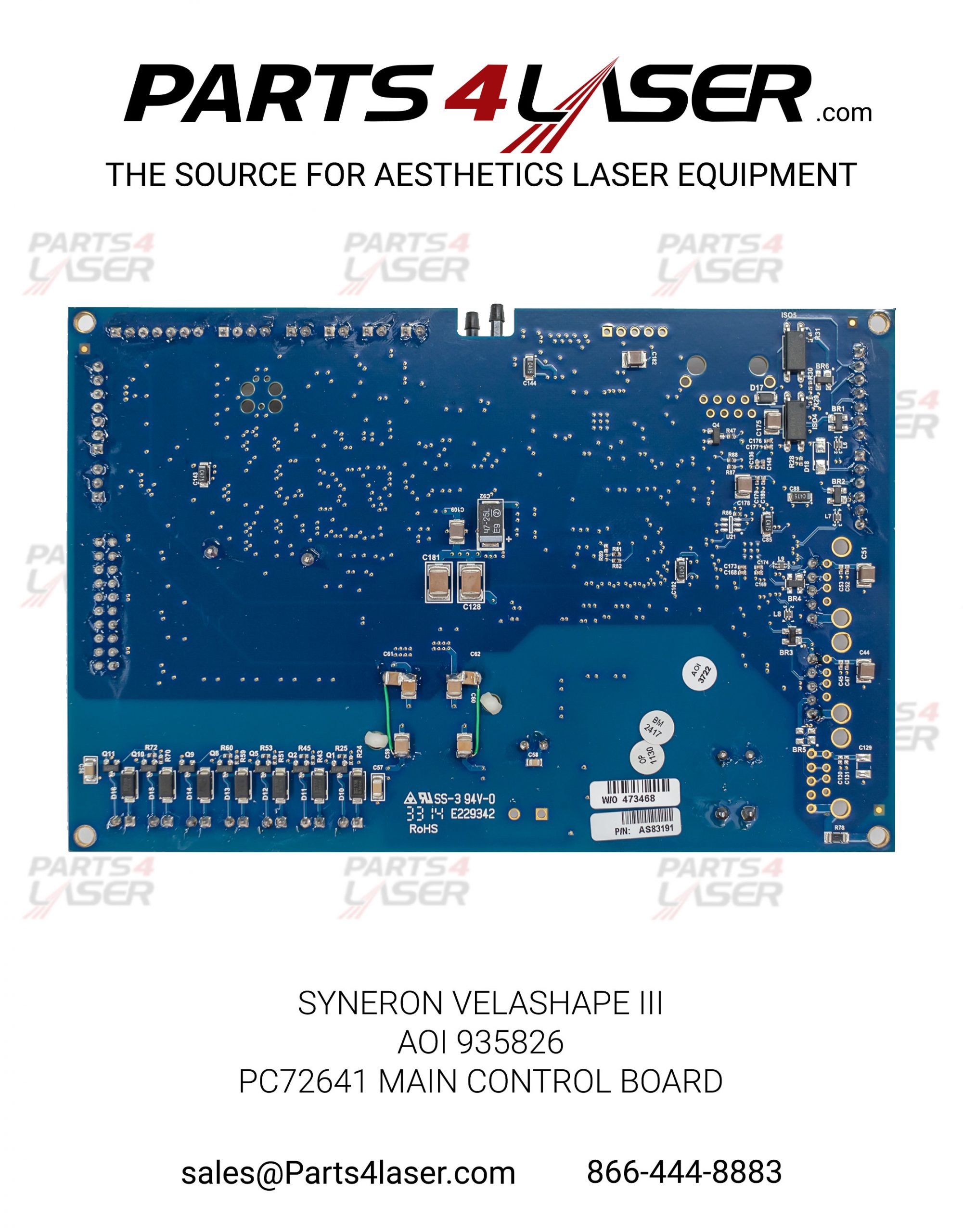 SYNERON VELASHAPE III AS83192 AOI 935826 PC72641 MAIN CONTROL BOARD , SYPC2701 - Image 3