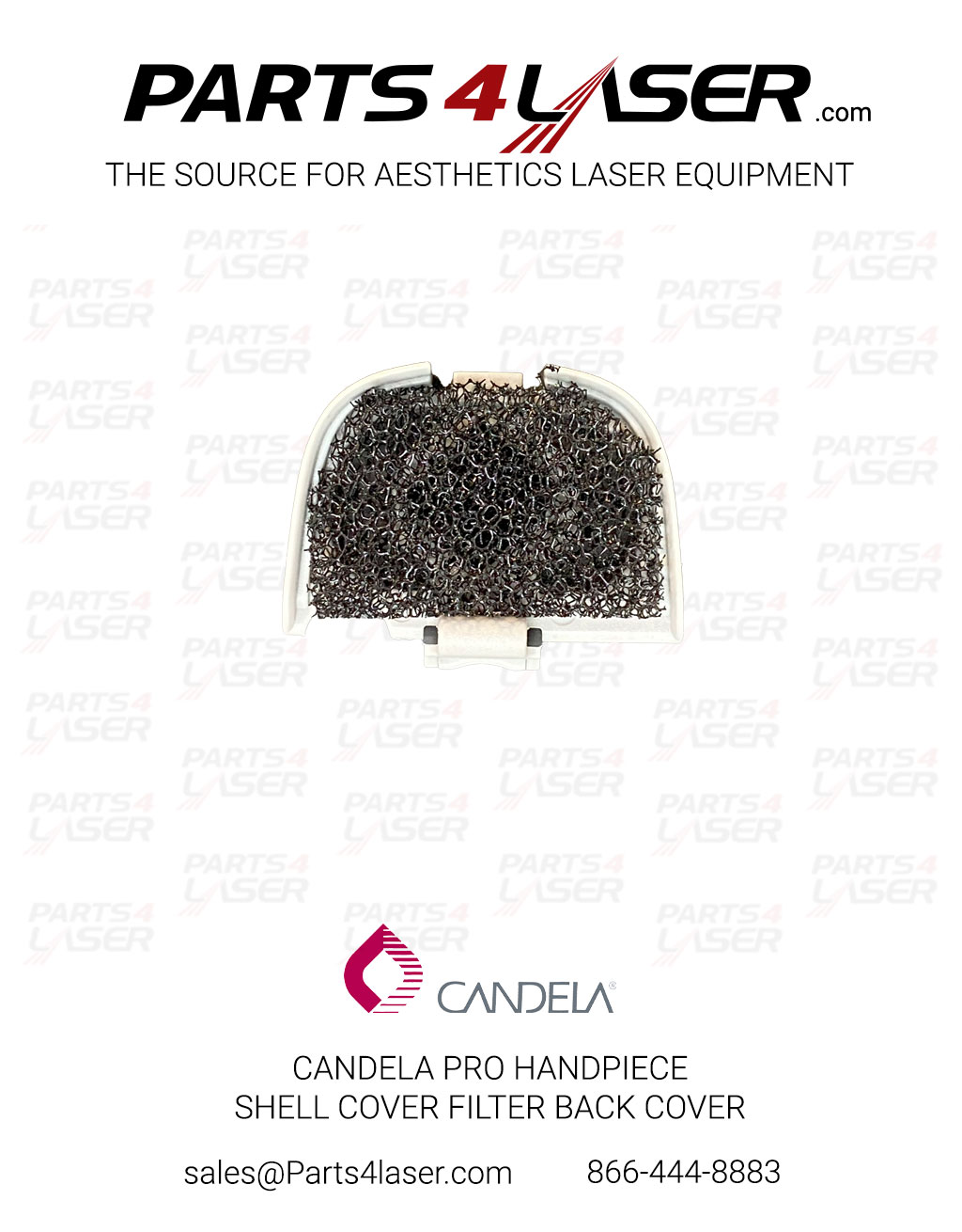 CANDELA PRO HANDPIECE SHELL COVER FAN FILTER BACK COVER CASC3739 - Image 3