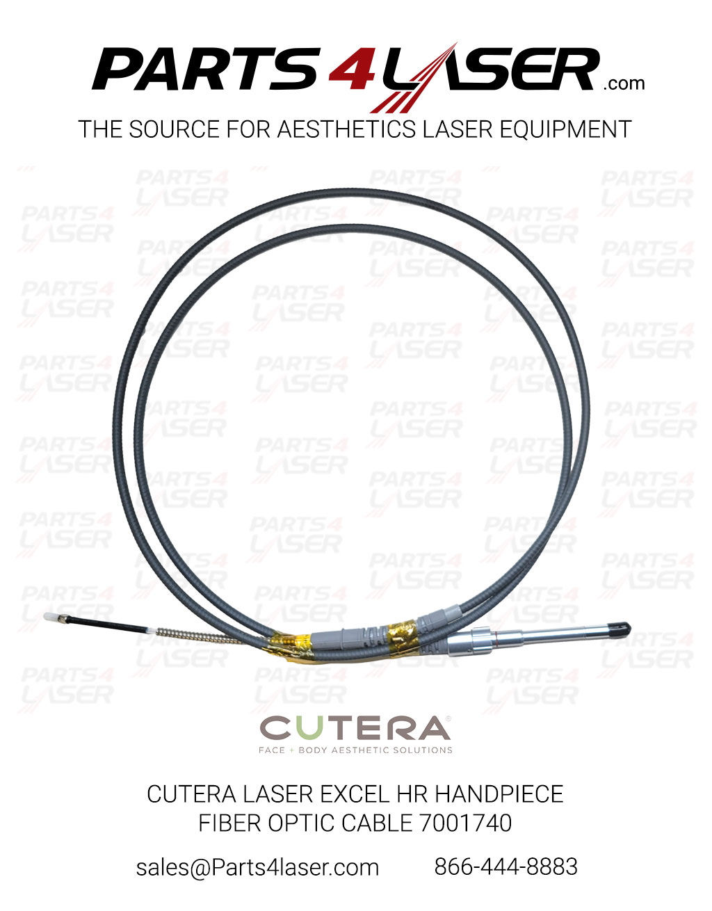 CUTERA EXCEL HR HANDPIECE FIBER OPTIC CABLE 7001740 ,7001252 WITH FIBER SLEEVE CUFC3737