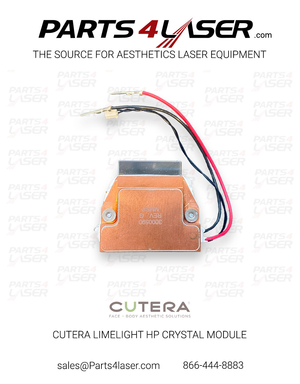 CUTERA LIMELIGHT HAND PIECE CRYSTAL TEC MODULE CHILL TIP HEATSINK F17 CUCN3134 - Image 2