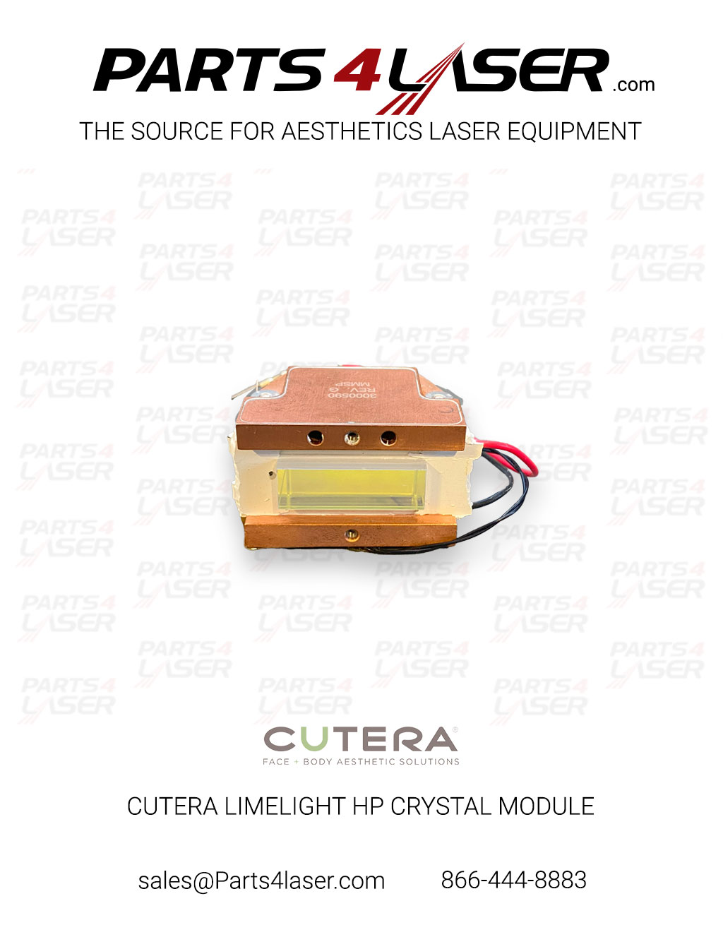 CUTERA LIMELIGHT HAND PIECE CRYSTAL TEC MODULE CHILL TIP HEATSINK F17 CUCN3134 - Image 3