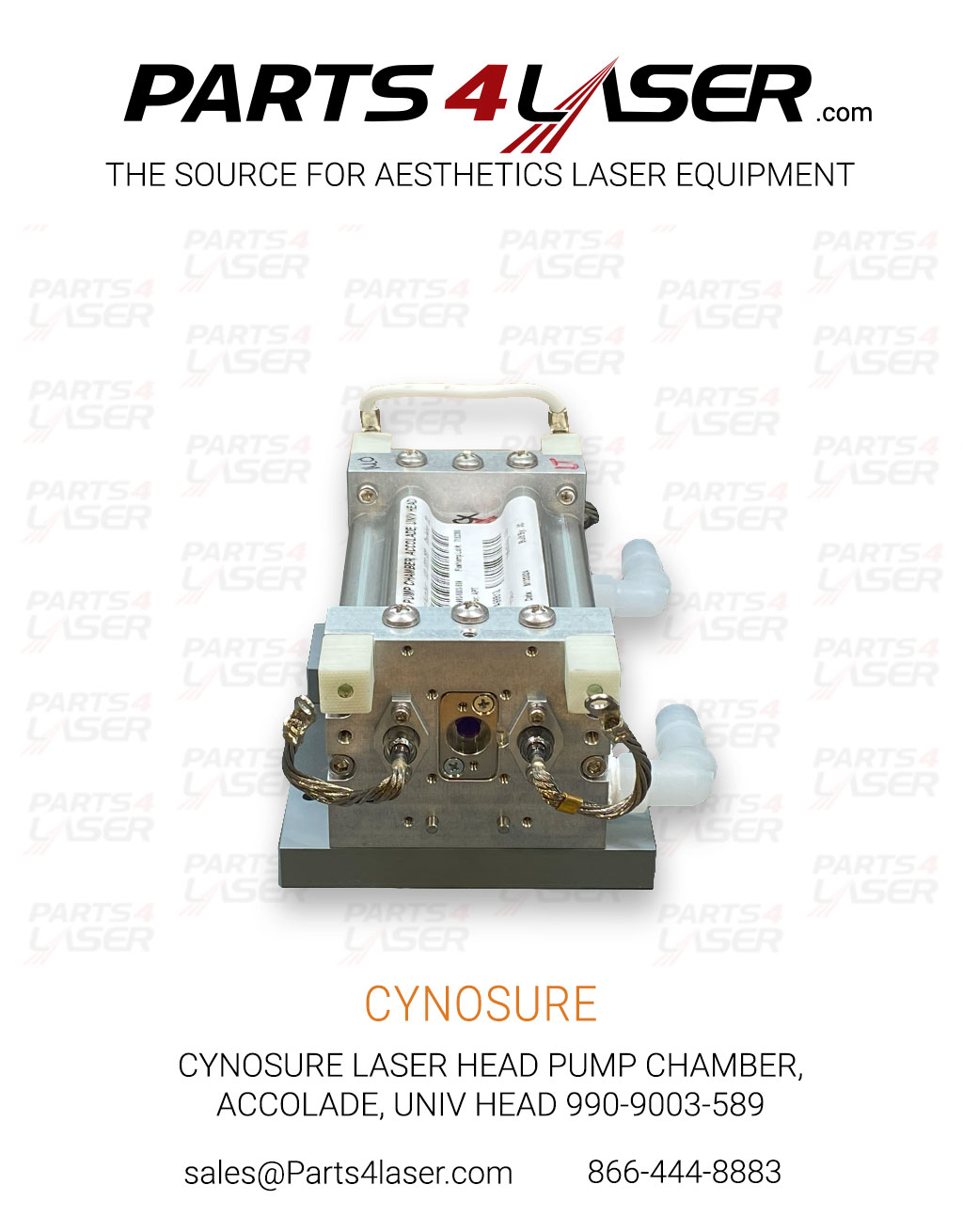 CYNOSURE LASER HEAD PUMP CHAMBER, ACCOLADE, UNIV HEAD 990-9003-589 CYLH3738 - Image 2
