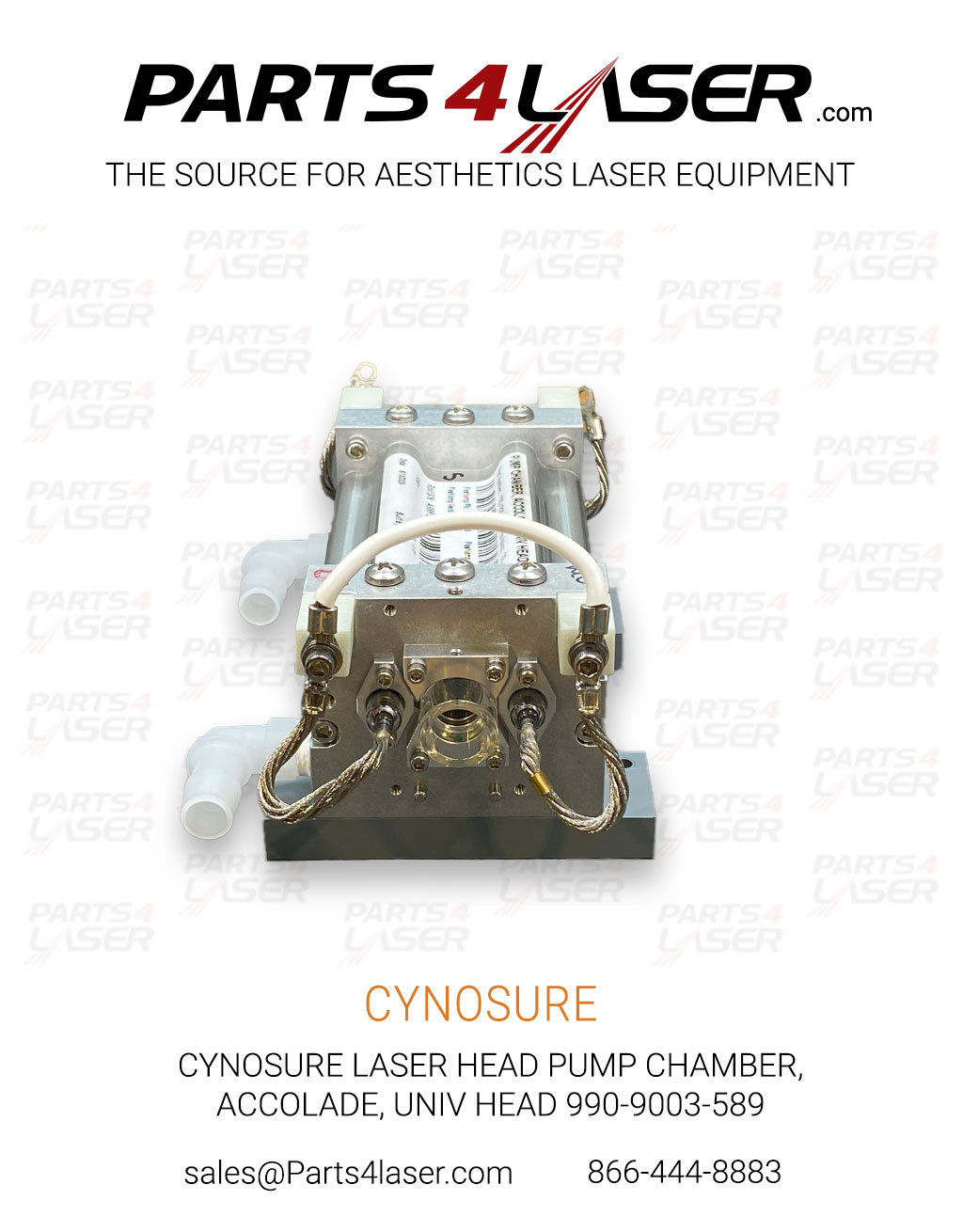 CYNOSURE LASER HEAD PUMP CHAMBER, ACCOLADE, UNIV HEAD 990-9003-589 CYLH3738 - Image 3