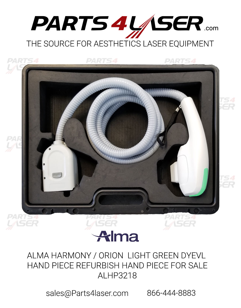 ALMA HARMONY / ORION LIGHT GREEN DYE-VL HAND PIECE REFURBISH HAND PIECE FOR SALE ALHP3218 - Image 3