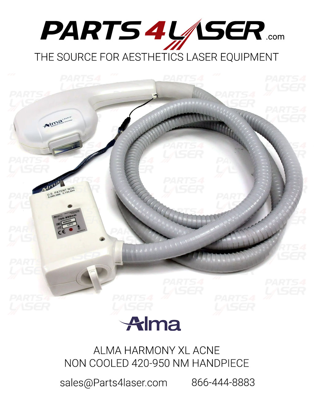 ALMA HARMONY XL VP SSR COOLED 540-950NM 3CM HANDPIECE ( DARK GREEN) FOR SALE - Image 3