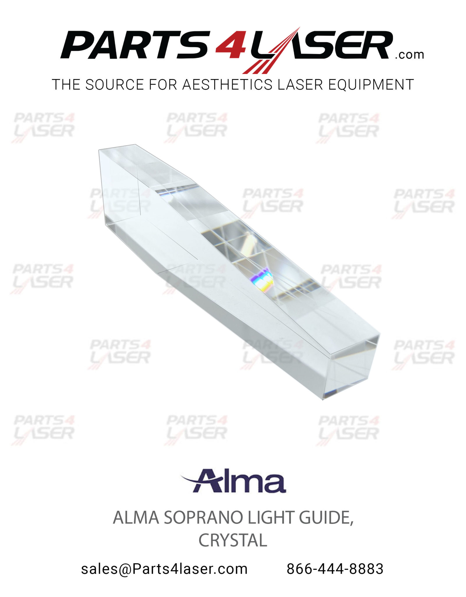 ALMA SOPRANO LIGHT GUIDE, CRYSTAL ALOP1054