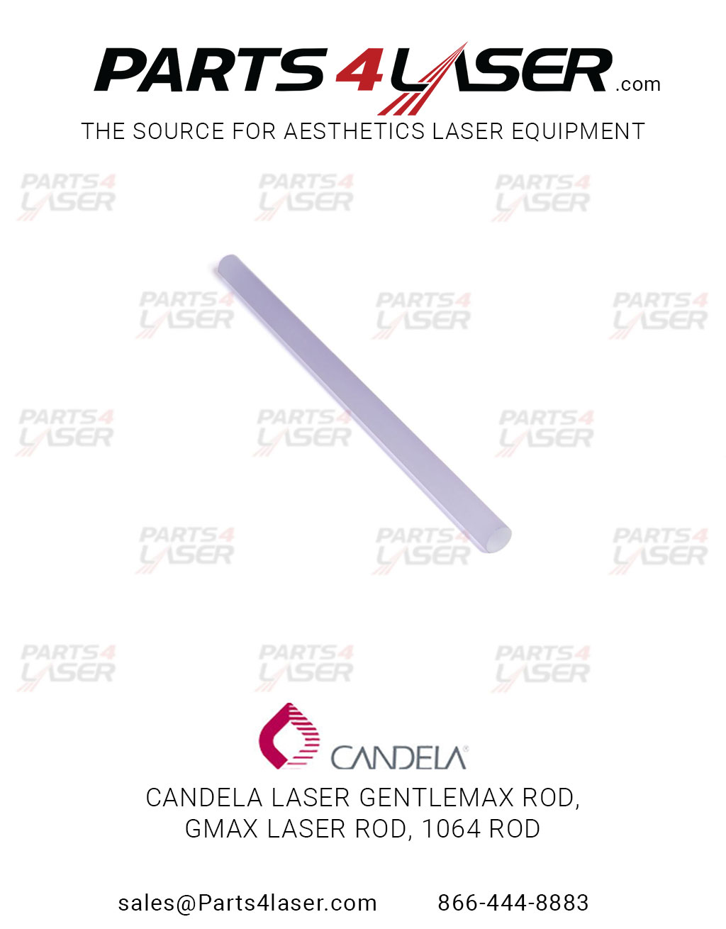 CANDELA LASER GENTLEMAX ROD, GMAX LASER ROD, 1064 ROD CARD1342