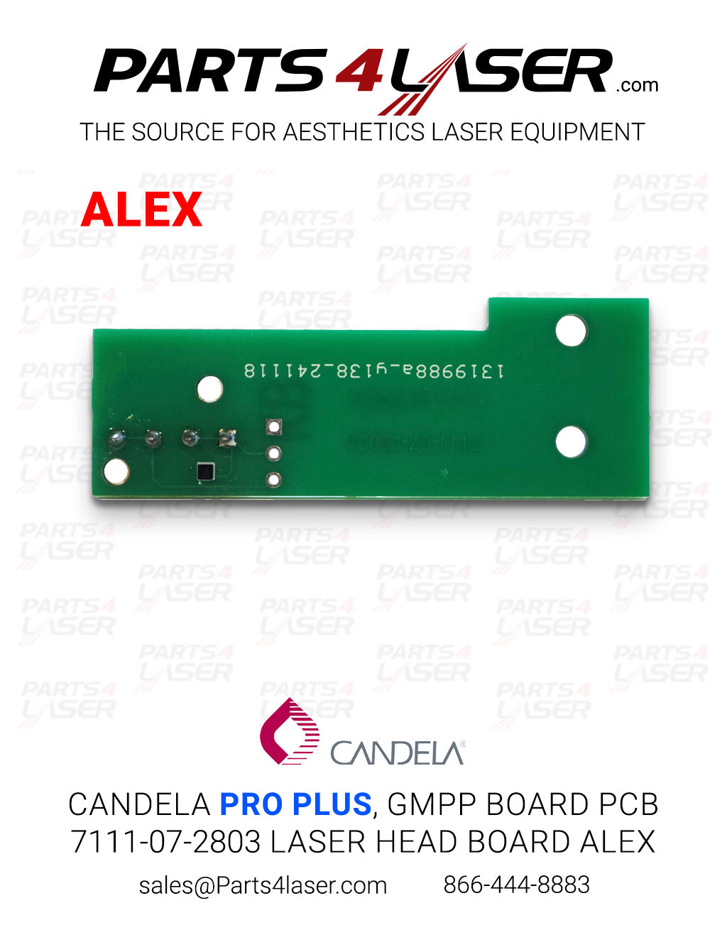 CANDELA PRO PLUS, GMPP BOARD PCB 7111-07-2803 LASER HEAD BOARD ALEX CAPC3749-ALEX - Image 3