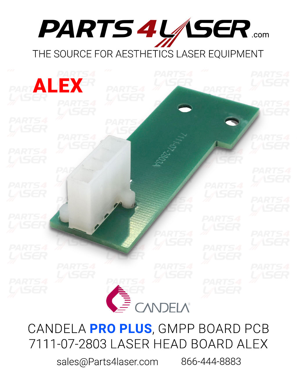 CANDELA PRO PLUS, GMPP BOARD PCB 7111-07-2803 LASER HEAD BOARD ALEX CAPC3749-ALEX