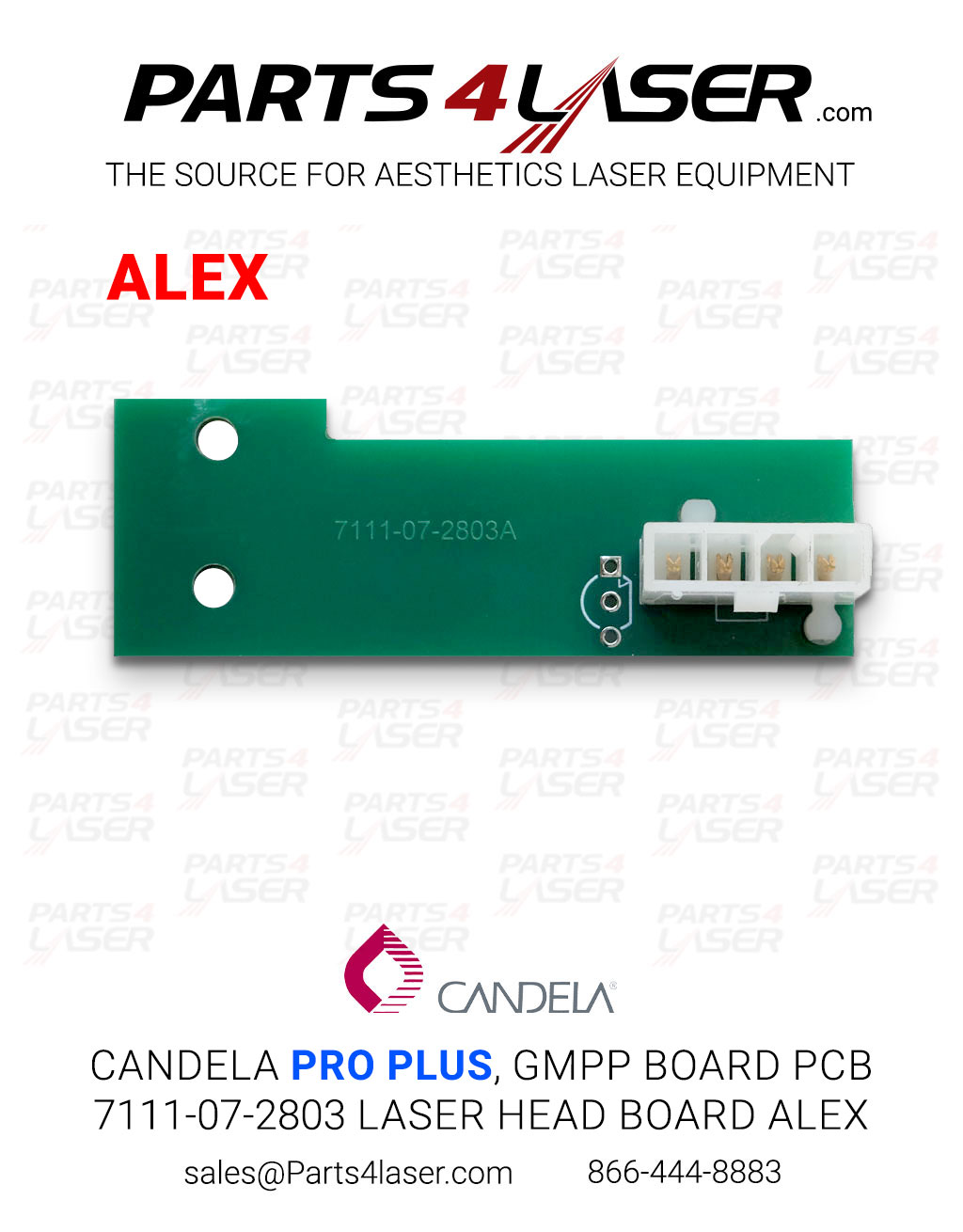 CANDELA PRO PLUS, GMPP BOARD PCB 7111-07-2803 LASER HEAD BOARD ALEX CAPC3749-ALEX - Image 2