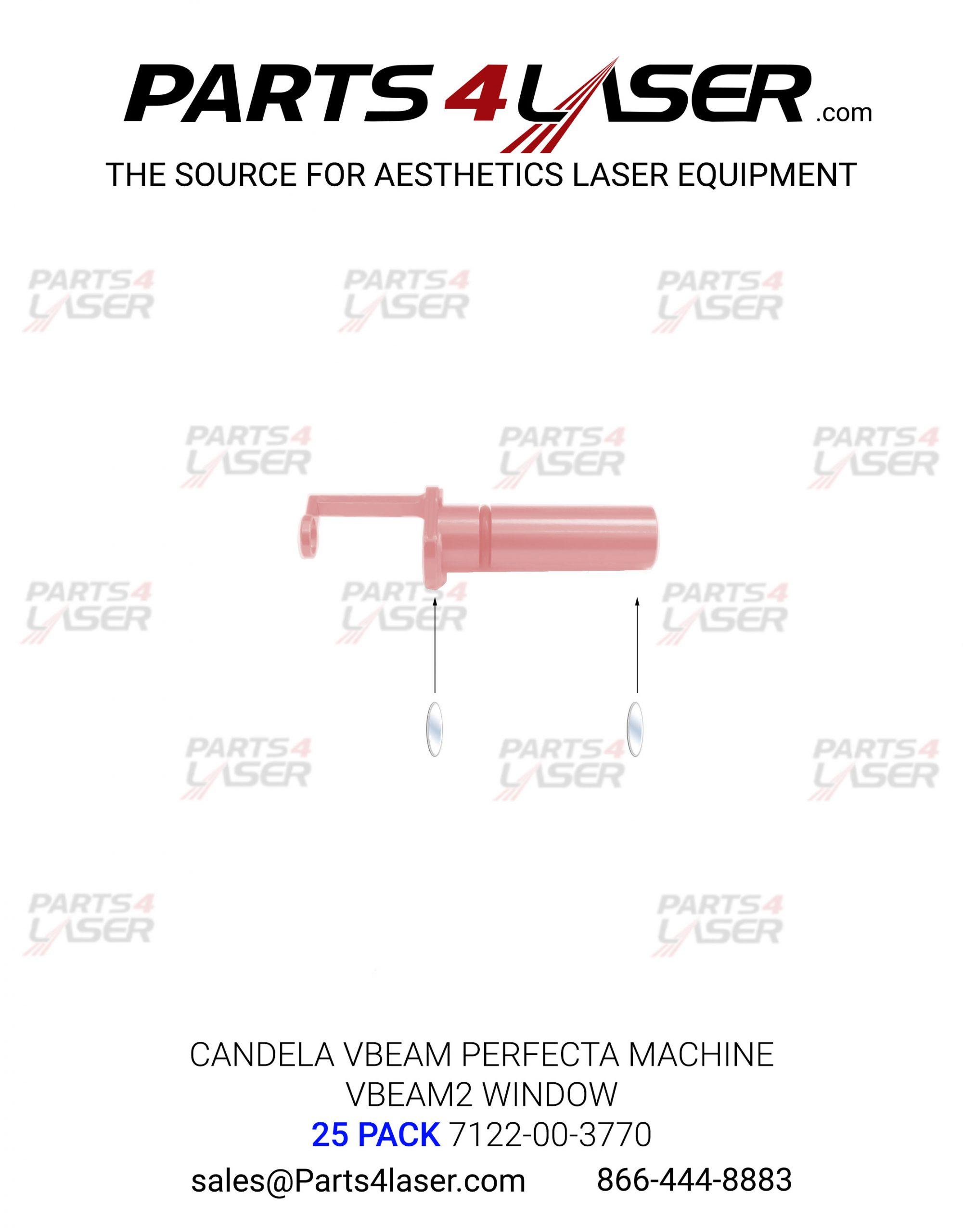 CANDELA VBEAM PERFECTA MACHINE - VBEAM2 WINDOWS , V-BEAM 2 V-BEAM2 , 25 PACK 7122-00-3770, CAOP1277 B28