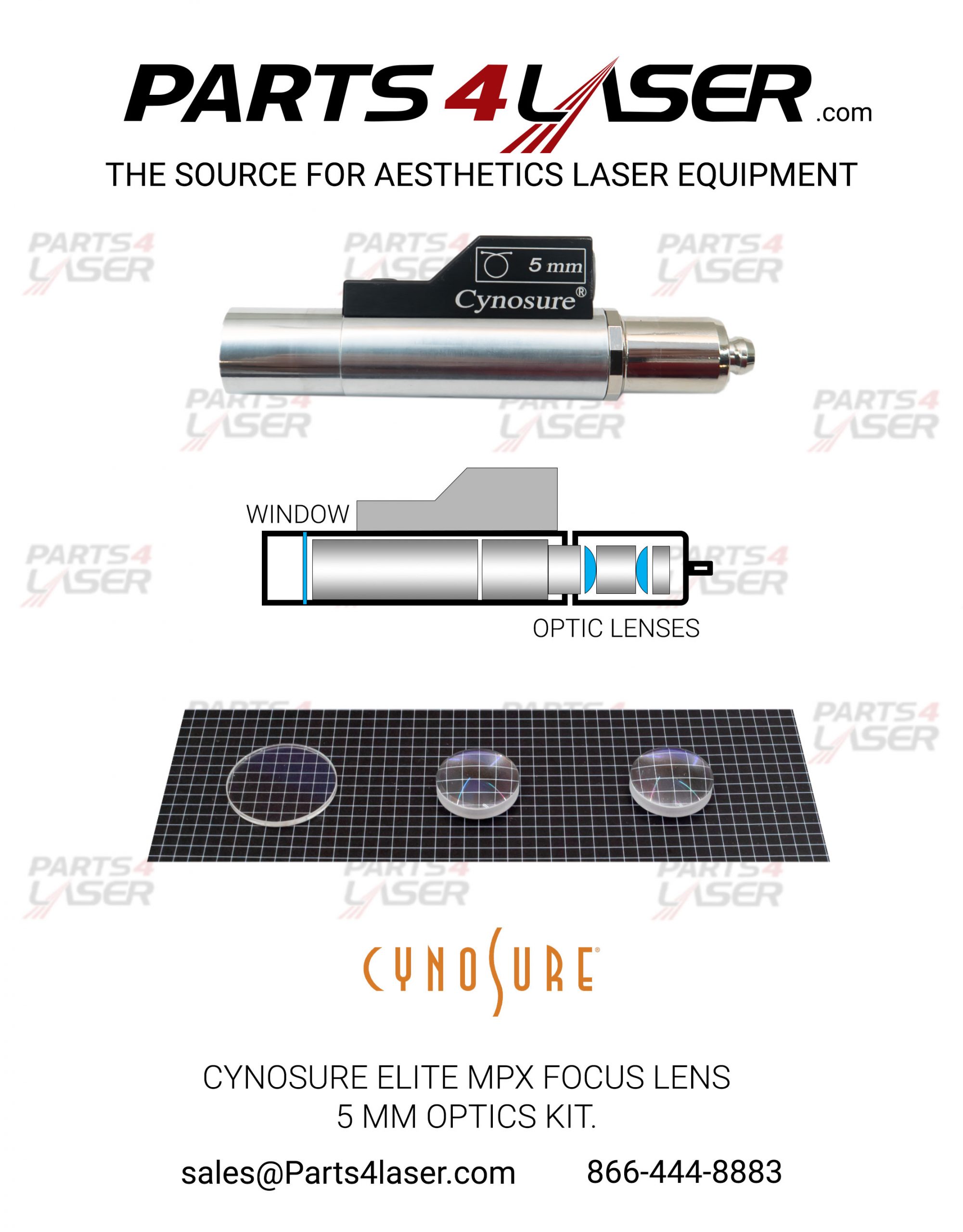 Cynosure ELITE MPX FOCUS LENS 5 mm OPTICS KIT, CYOP1753