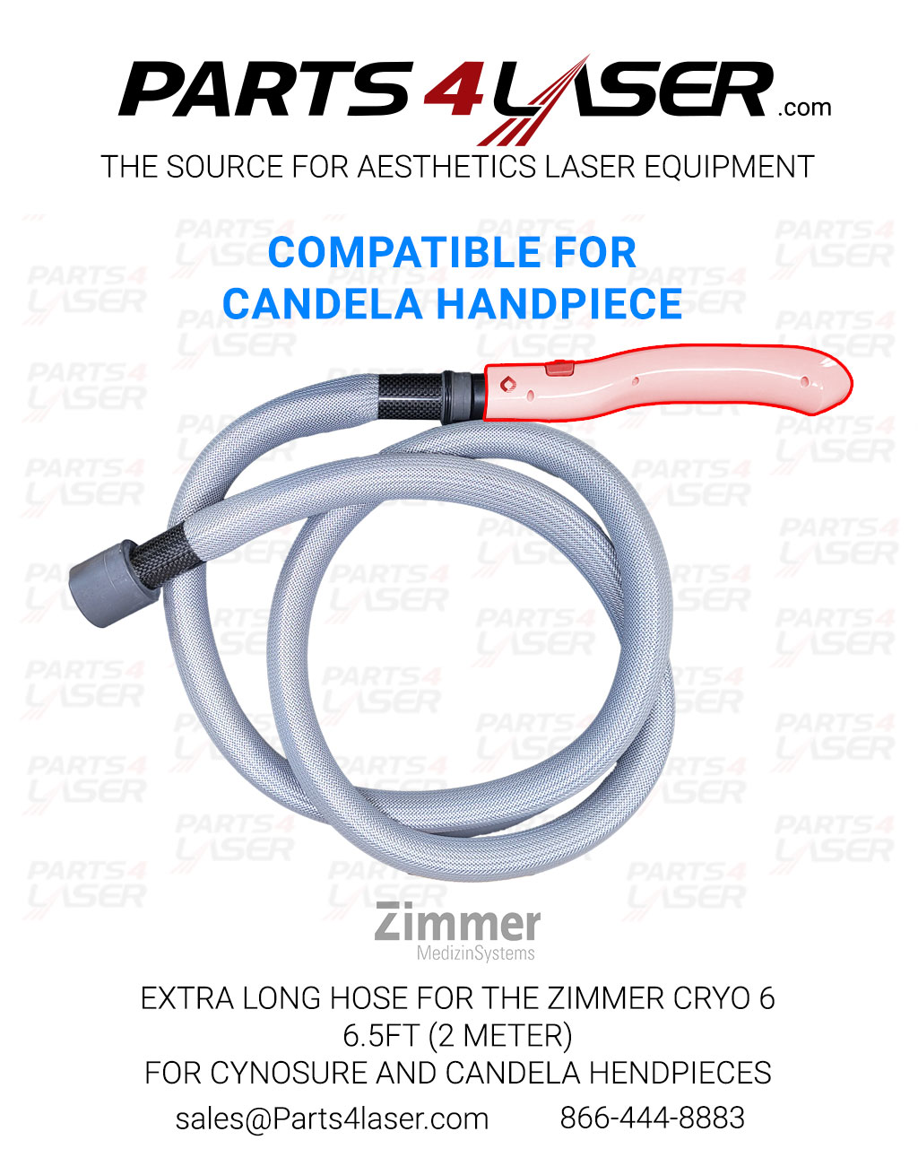 ZIMMER CRYO 6, 6.5FT (2 METER) FOR CYNOSURE AND CANDELA HENDPIECE ZIHO2607 - Image 3