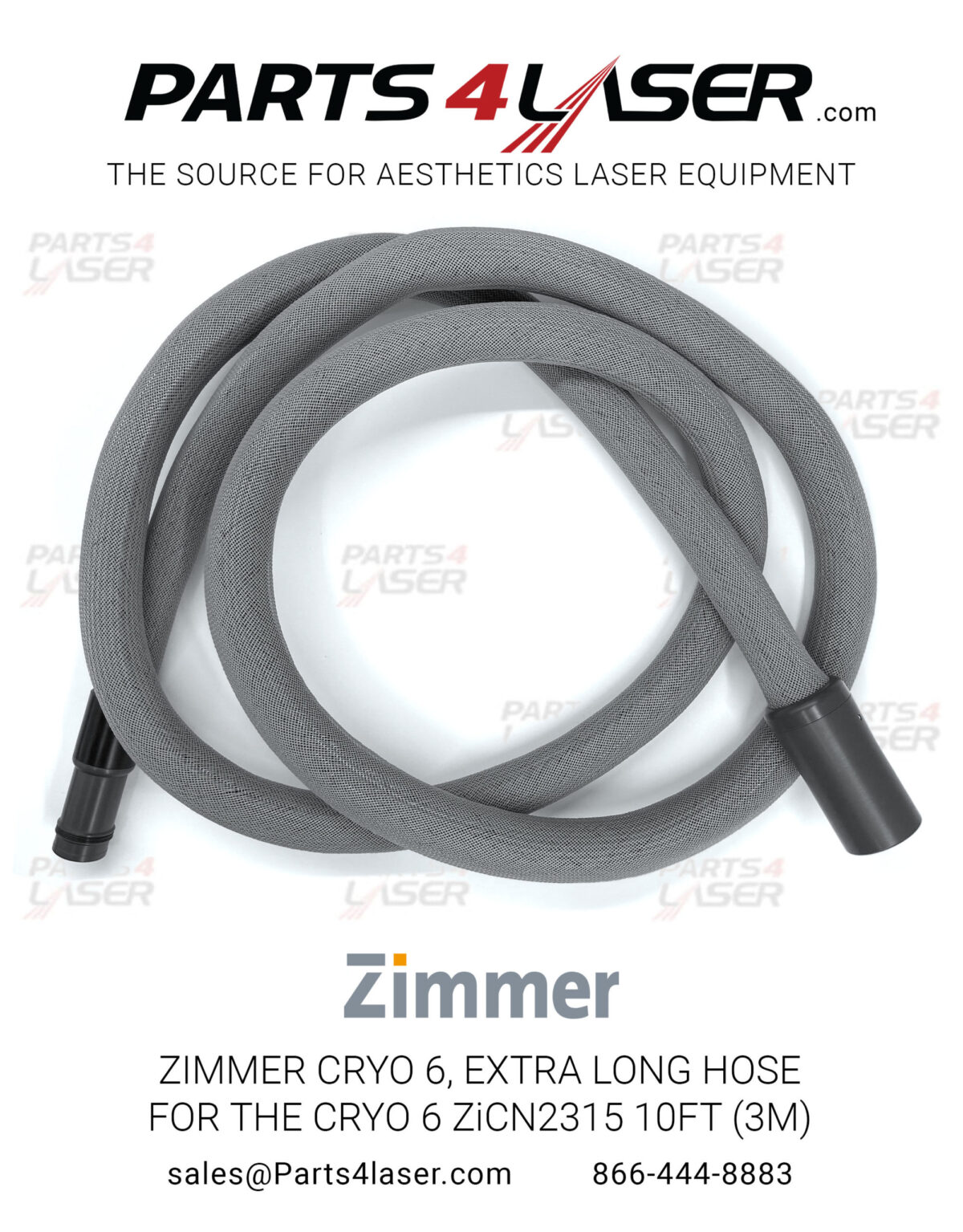 ZIMMER CRYO 6, EXTRA LONG HOSE FOR THE CRYO 6  ZiCN2315 10FT (3 METER)