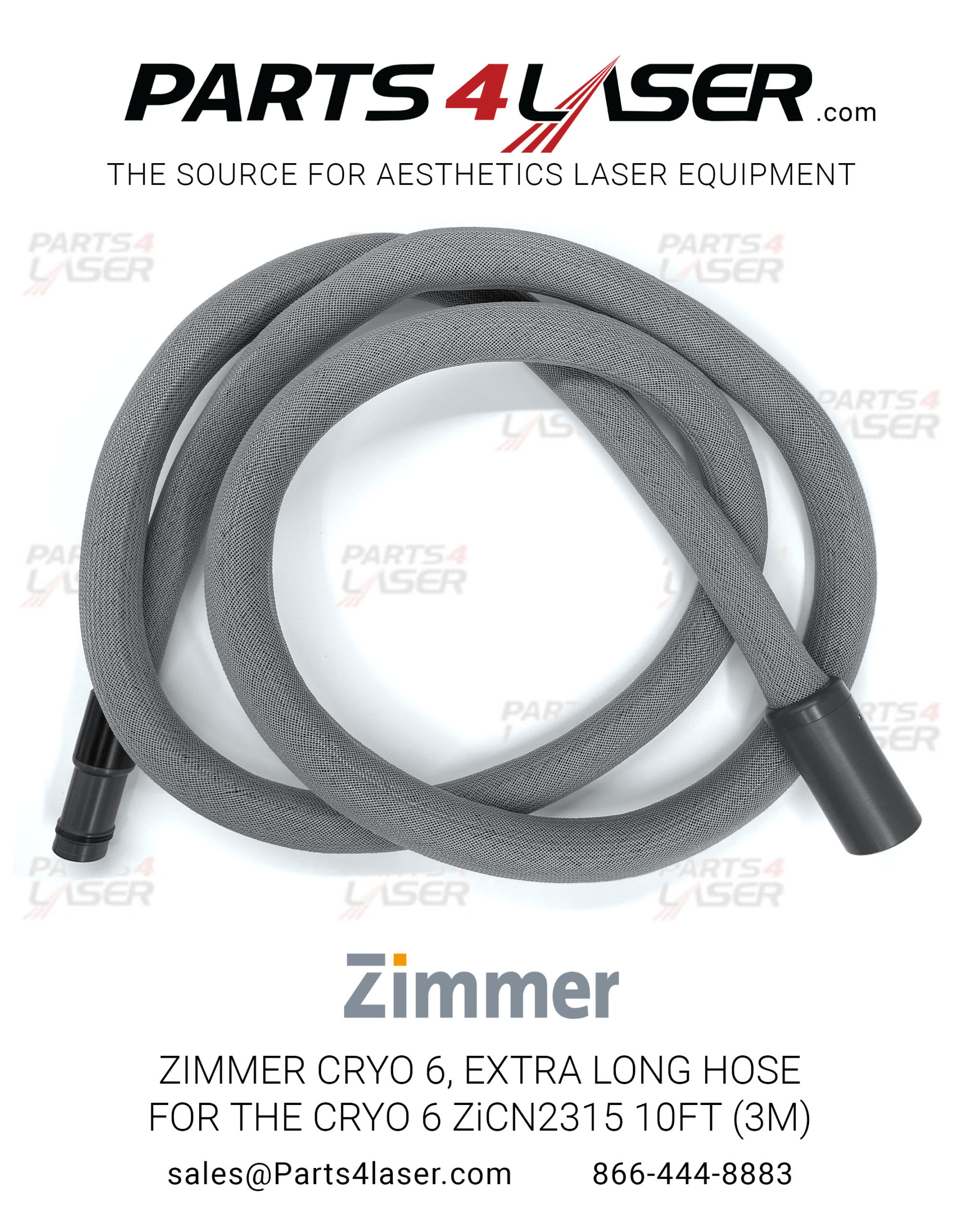 ZIMMER CRYO 6, EXTRA LONG HOSE FOR THE CRYO 6 ZiCN2315 10FT (3 METER)
