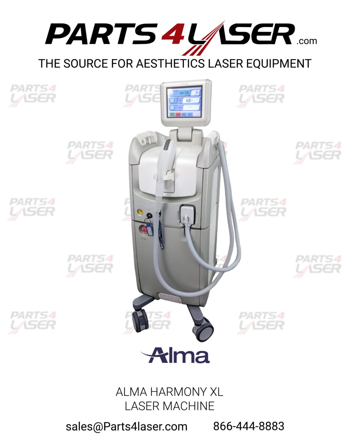 ALMA HARMONY XL VP SSR COOLED 540-950NM  3CM HANDPIECE ( DARK GREEN) FOR SALE - Image 5