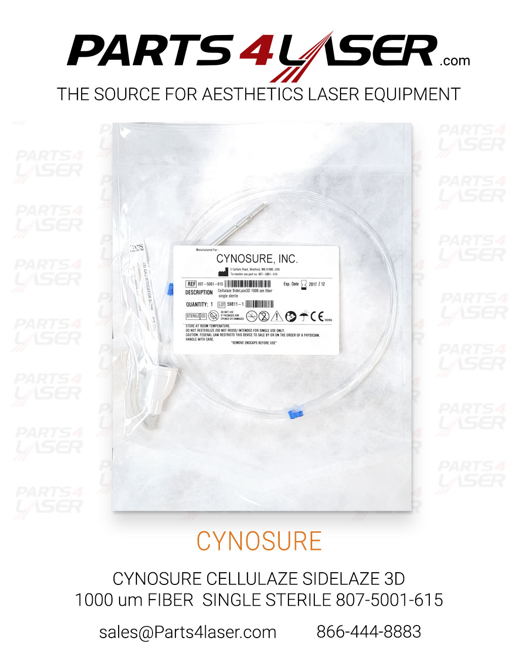 CYNOSURE SMARTLIPO CELLULAZE SIDELAZE3D 1000 um FIBER SINGLE STERILE 807-5001-615 CYFC3764 - Image 2