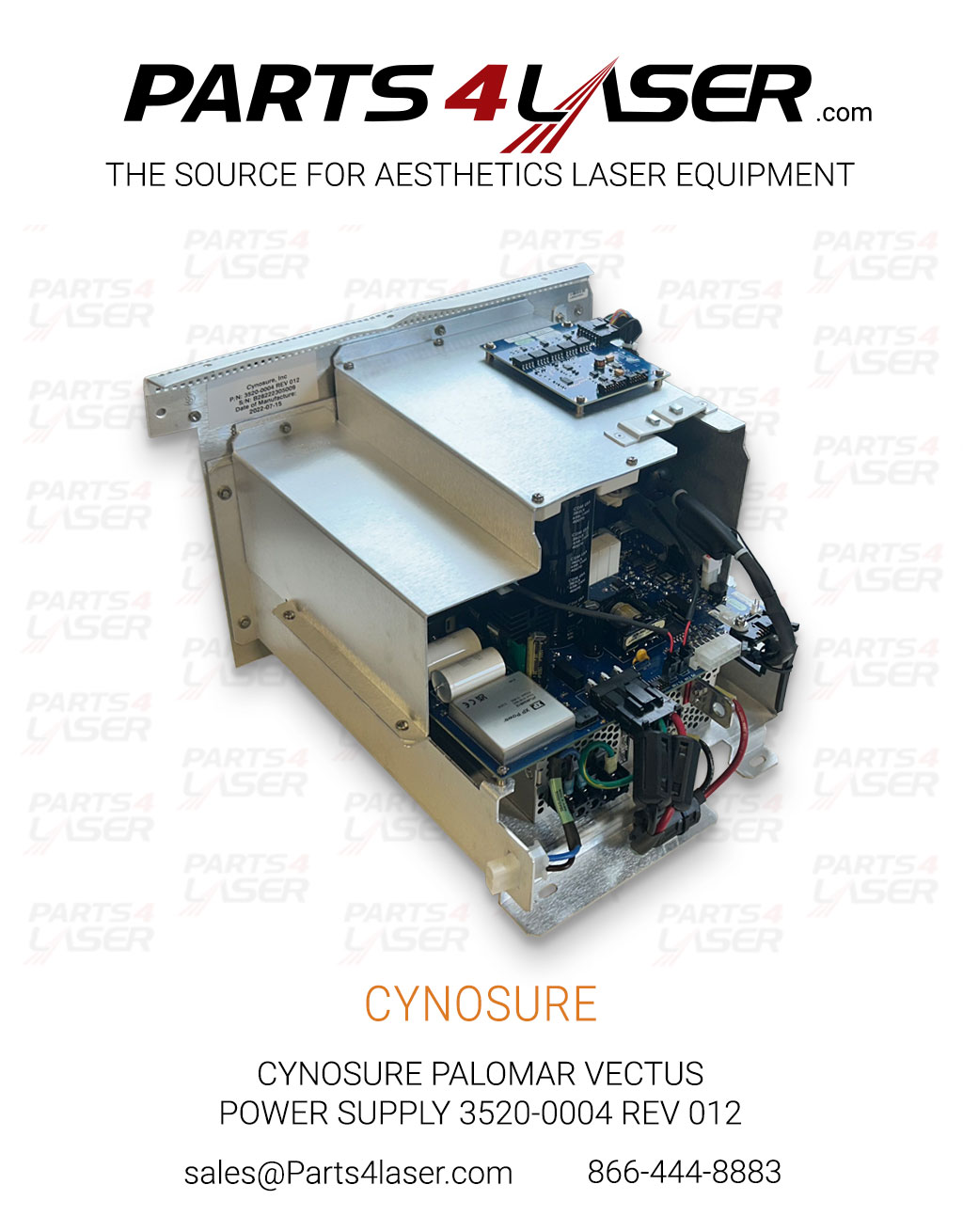 CYNOSURE PALOMAR VECTUS POWER SUPPLY 3520-0004 REV 012 CYPS3039 - Image 2