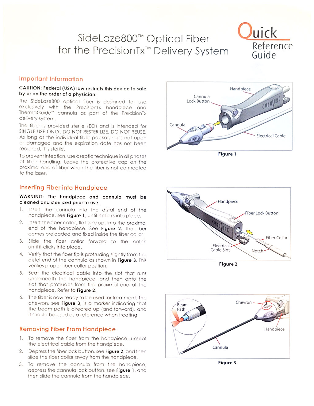 CYNOSURE SMARTLIPO CELLULAZE SIDELAZE3D 1000 um FIBER SINGLE STERILE 807-5001-615 CYFC3764 - Image 3