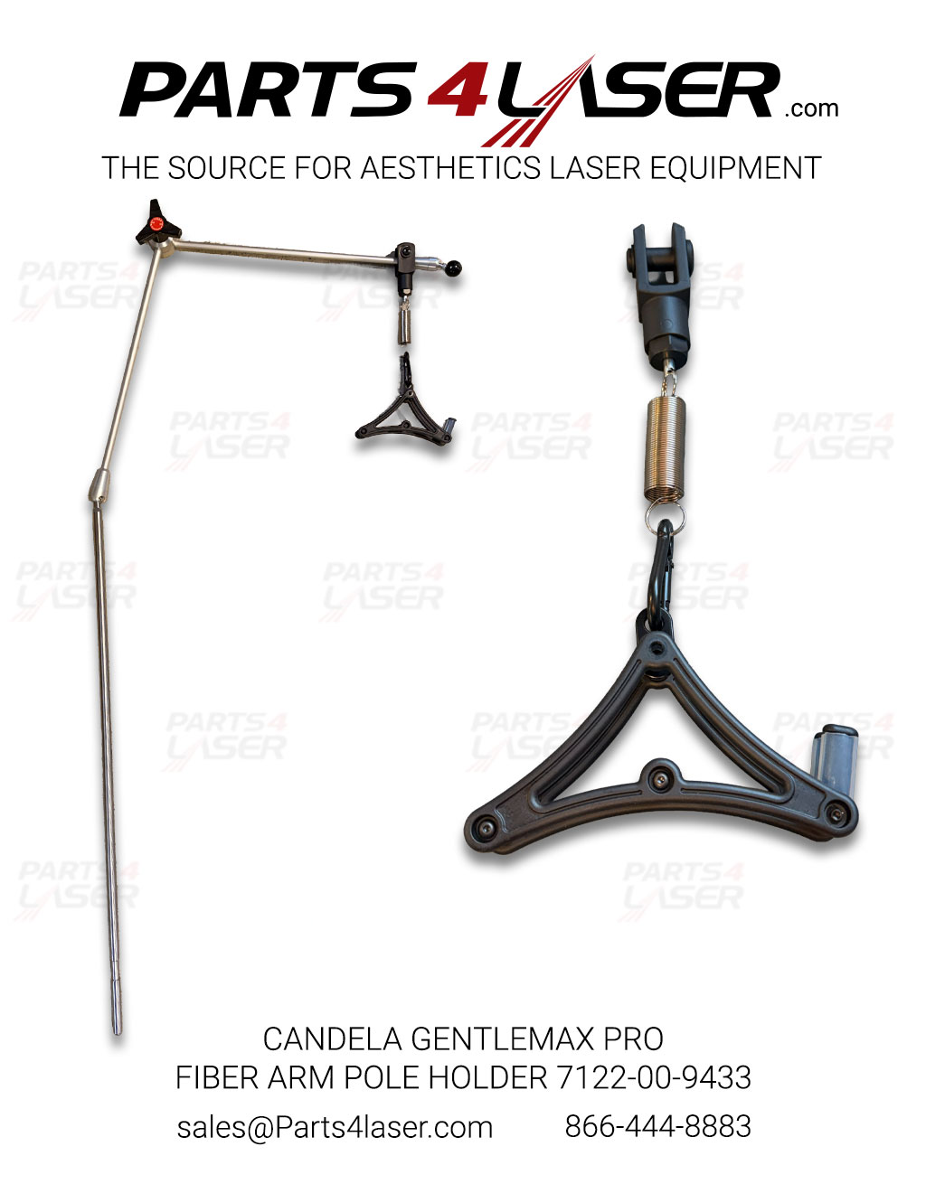CANDELA GENTLEMAX PRO, GENTLEMAX PRO PLUS FIBER ARM POLE HOLDER WITH HOOK 7122-00-9433 CACN2898