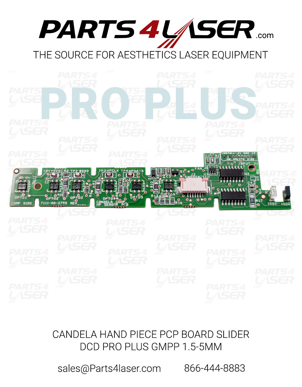 CANDELA HAND PIECE PCB BOARD SLIDER - DCD PRO PLUS GMPP SPECIALIZED 1.5-5mm 7111-00-2795 CAPC3791 - Image 2