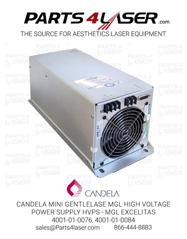 CANDELA MINI GENTLELASE MGL HIGH VOLTAGE POWER SUPPLY HVPS - MGL EXCELITAS 4001-01-0076, 4001-01-0084 CAPS3781