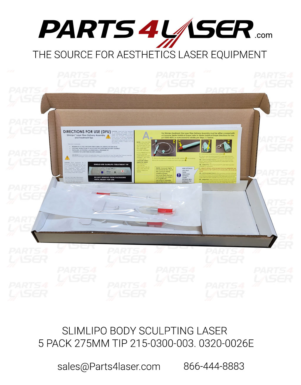 SLIMLIPO BODY SCULPTING LASER 5 PACK 275MM TIP 215-0300-003. 0320-0026E PACN3793