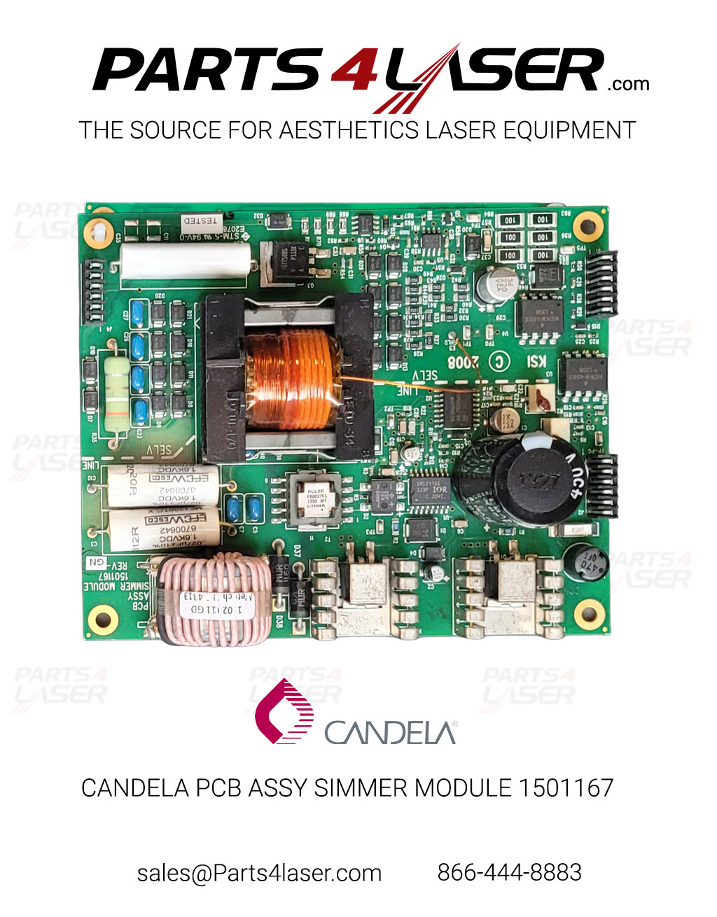 CANDELA POWER SUPPLY BOARD PCB 1501167 CAPS3786