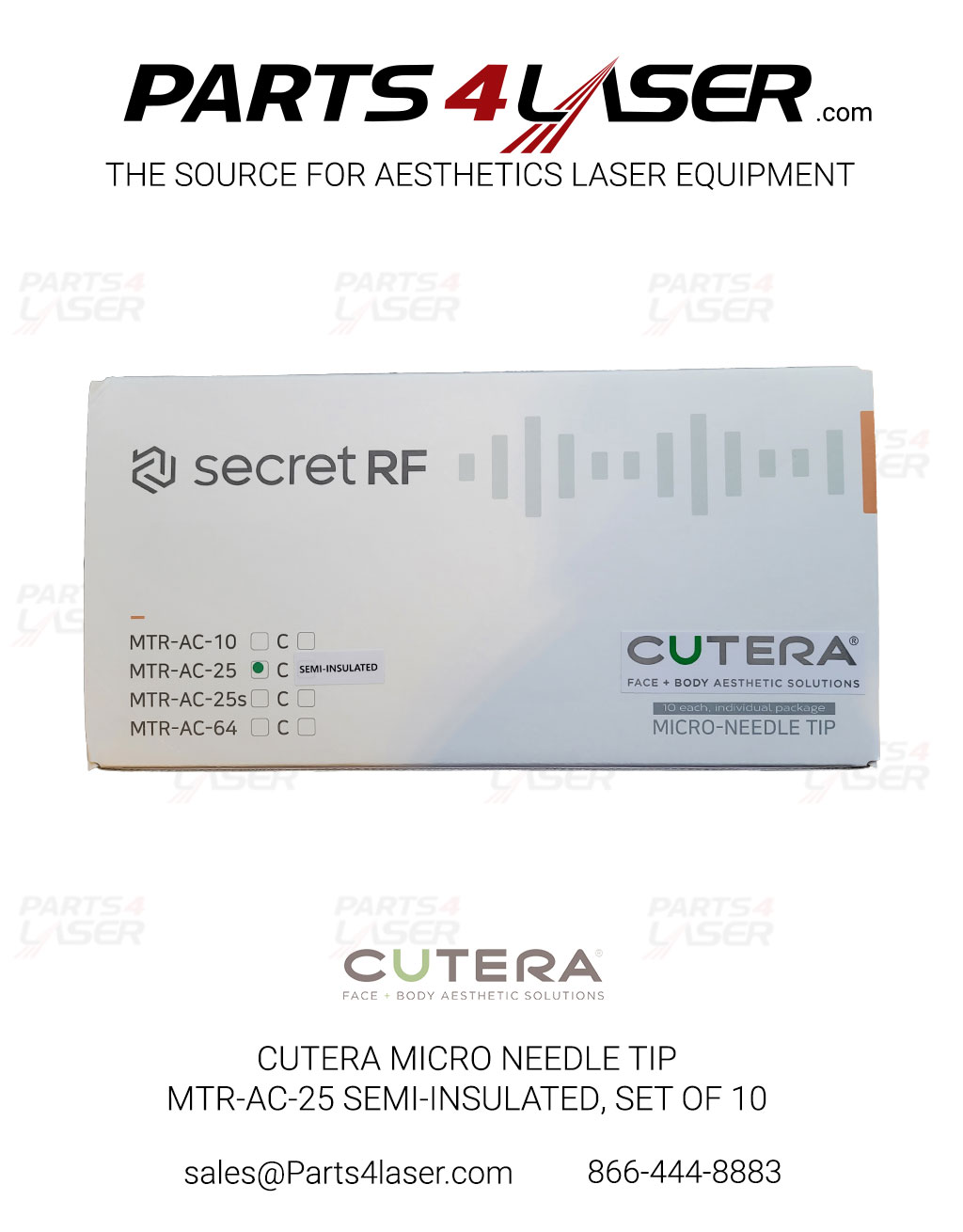 CUTERA SECRET MICRO NEEDLE TIP MTR-AC-25 SEMI-INSULATED, SET OF 10 - Image 4
