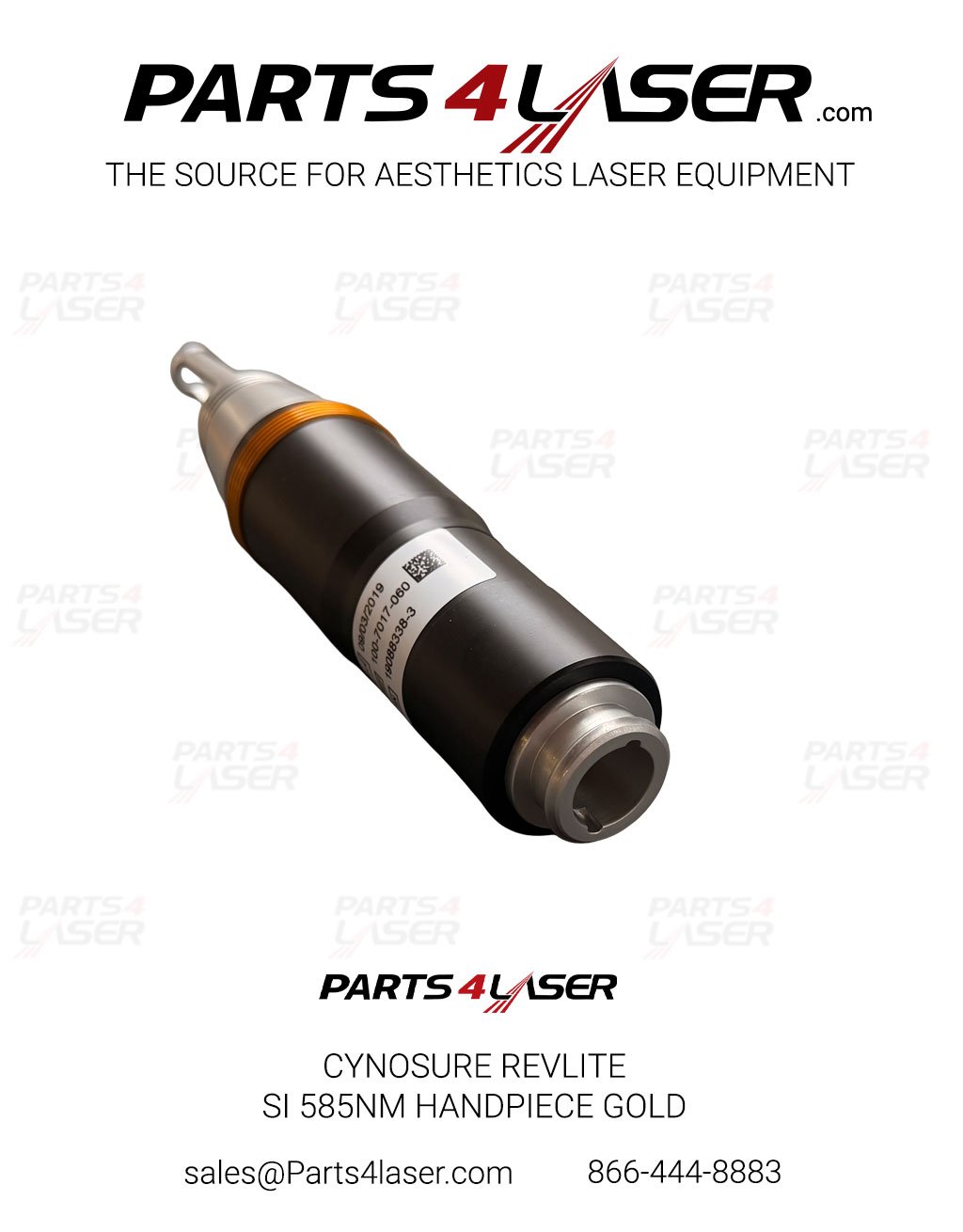 CYNOSURE REVLITE SI 585NM HANDPIECE GOLD 100-7017-060, 100-7017-062